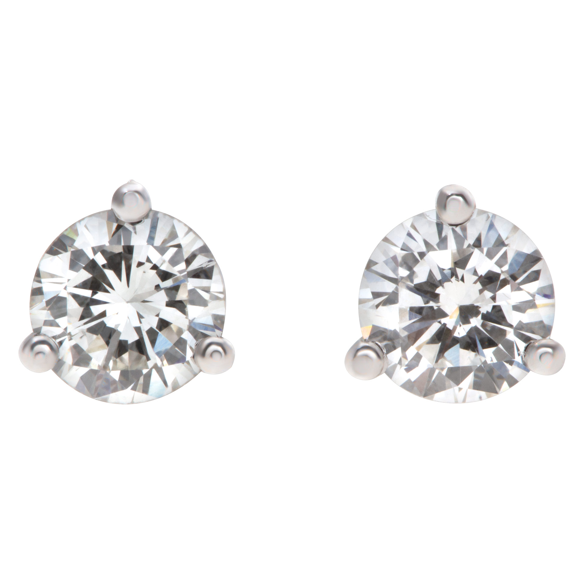GIA diamond studs 0.33 carat (F color, VS2 clarity) and 0.33 carat (H color, VS2 clarity) image 1