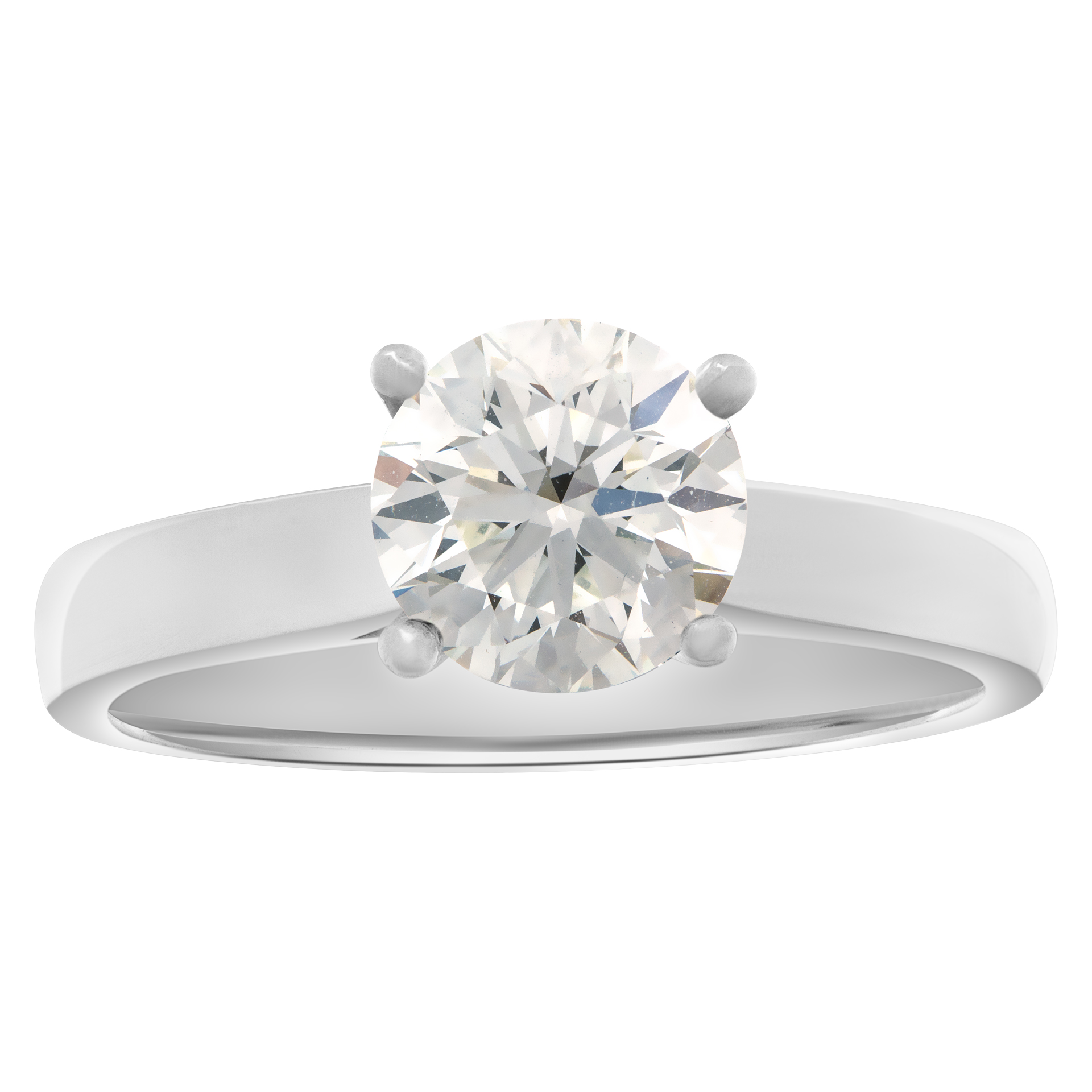 GIA certified round brilliant cut 1.13 carat (I color, VVS2 clarity, Excellent polish) ring image 1