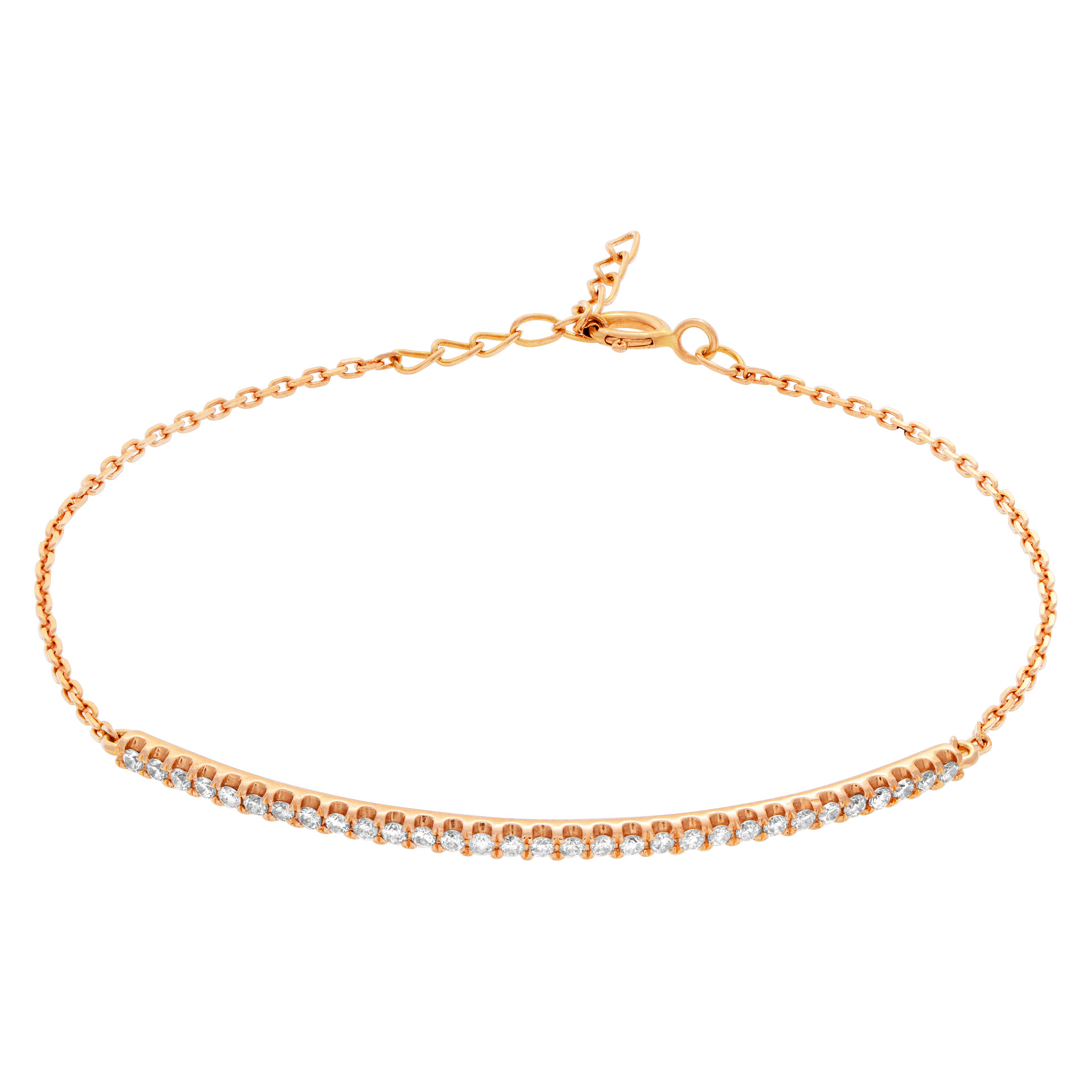 Diamond bracelet in 14k pink gold image 1