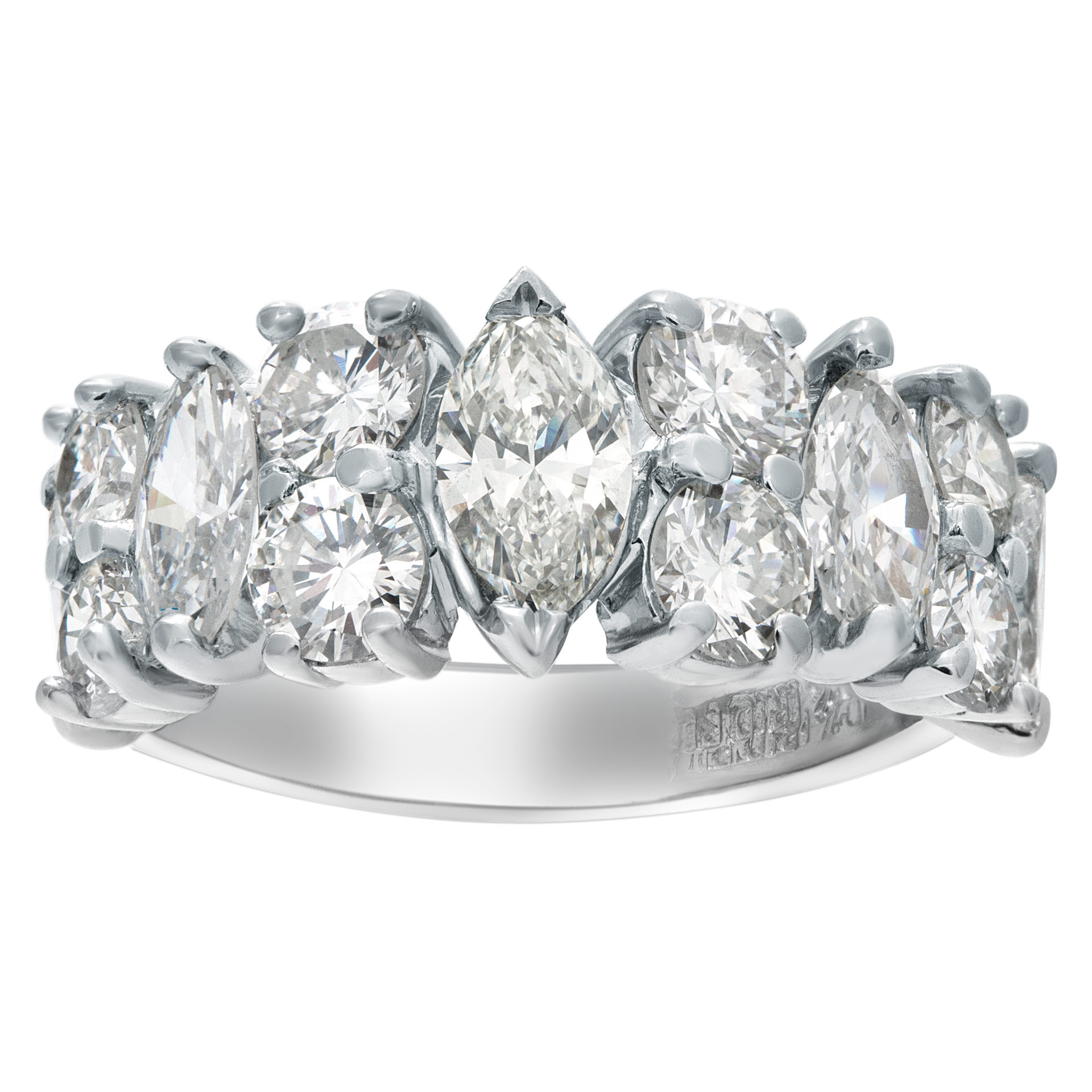 Vintage platinum ring with over 2 carats in diamonds image 1