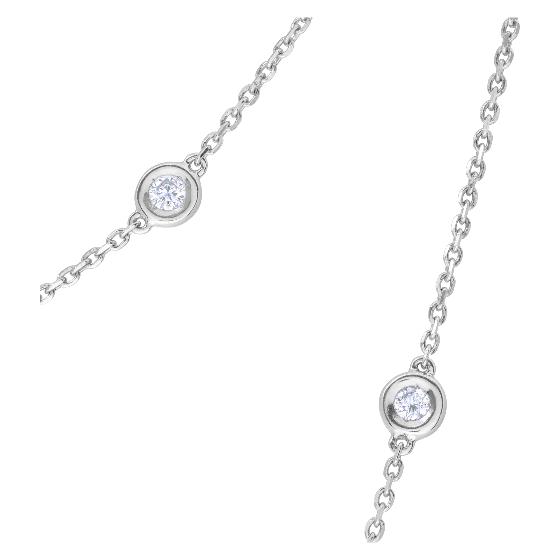 Diamonds by the yard necklace in 14k white gold image 1
