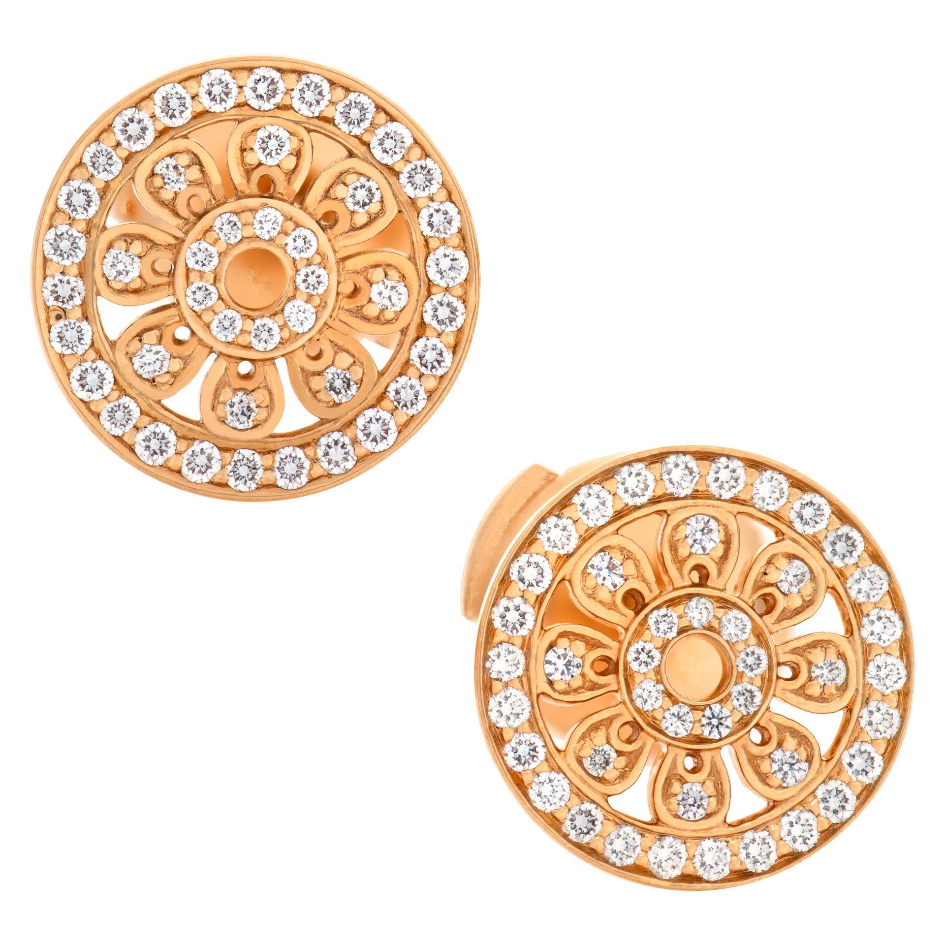 Tiffany & Co. Flower collection, Earrings stud in 18k Rose Gold W/ Diamonds image 1