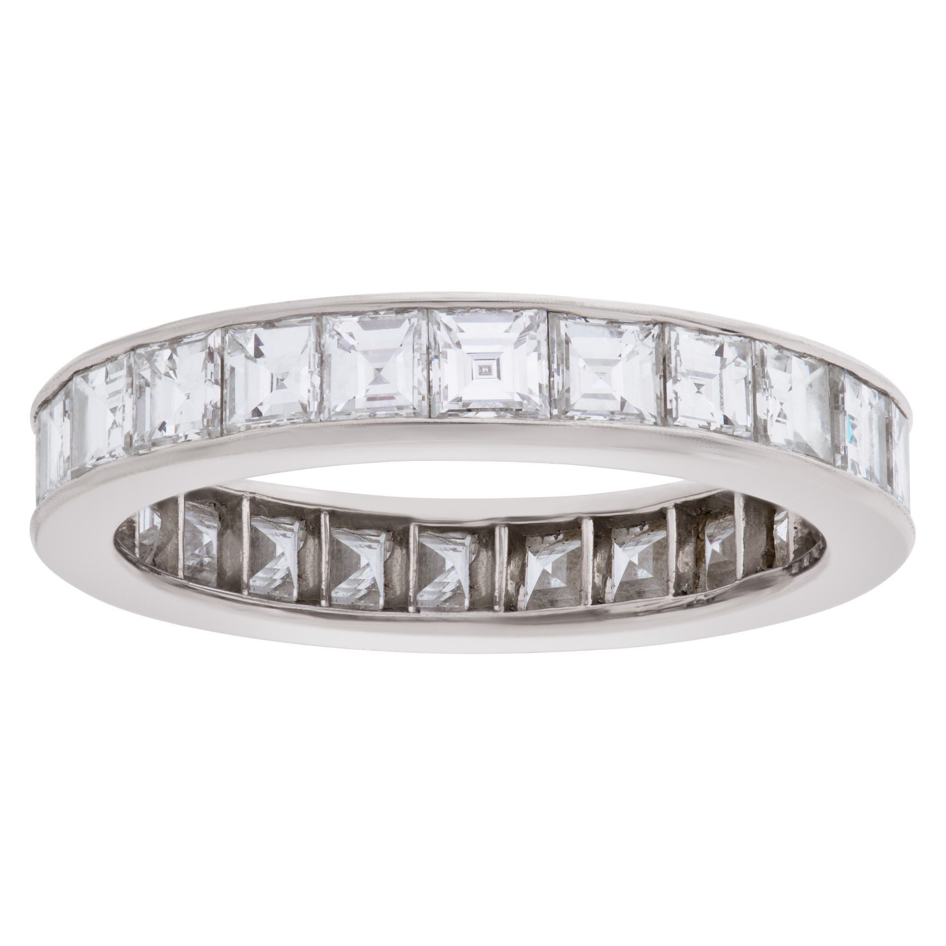 Platinum eternity band with approximately 3.12 carats in diamonds image 1