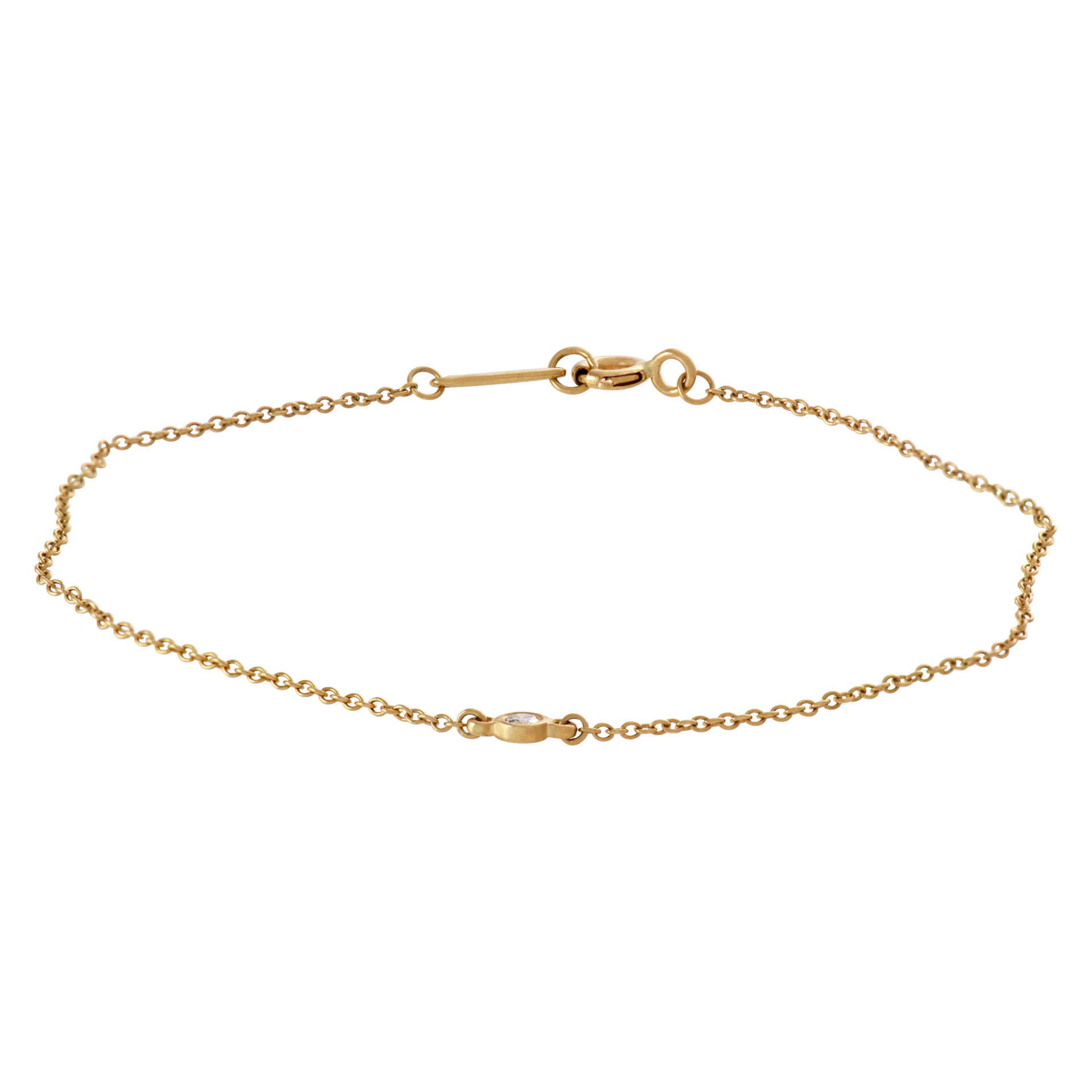 Tiffany & Co. 'Elsa Peretti' Diamond by the yard bracelet in 18k yellow gold image 1