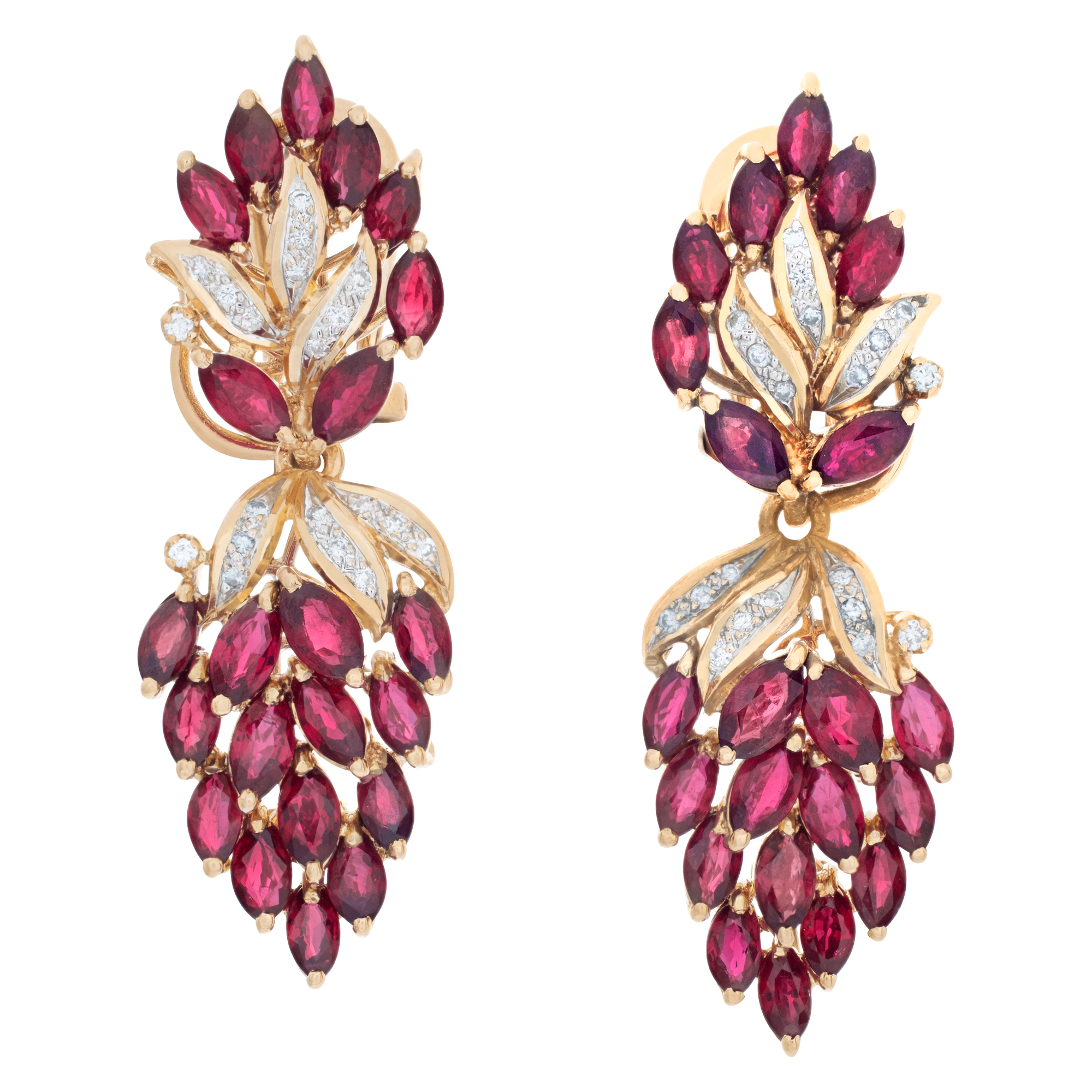 Ruby & diamond earrings in 18k image 1