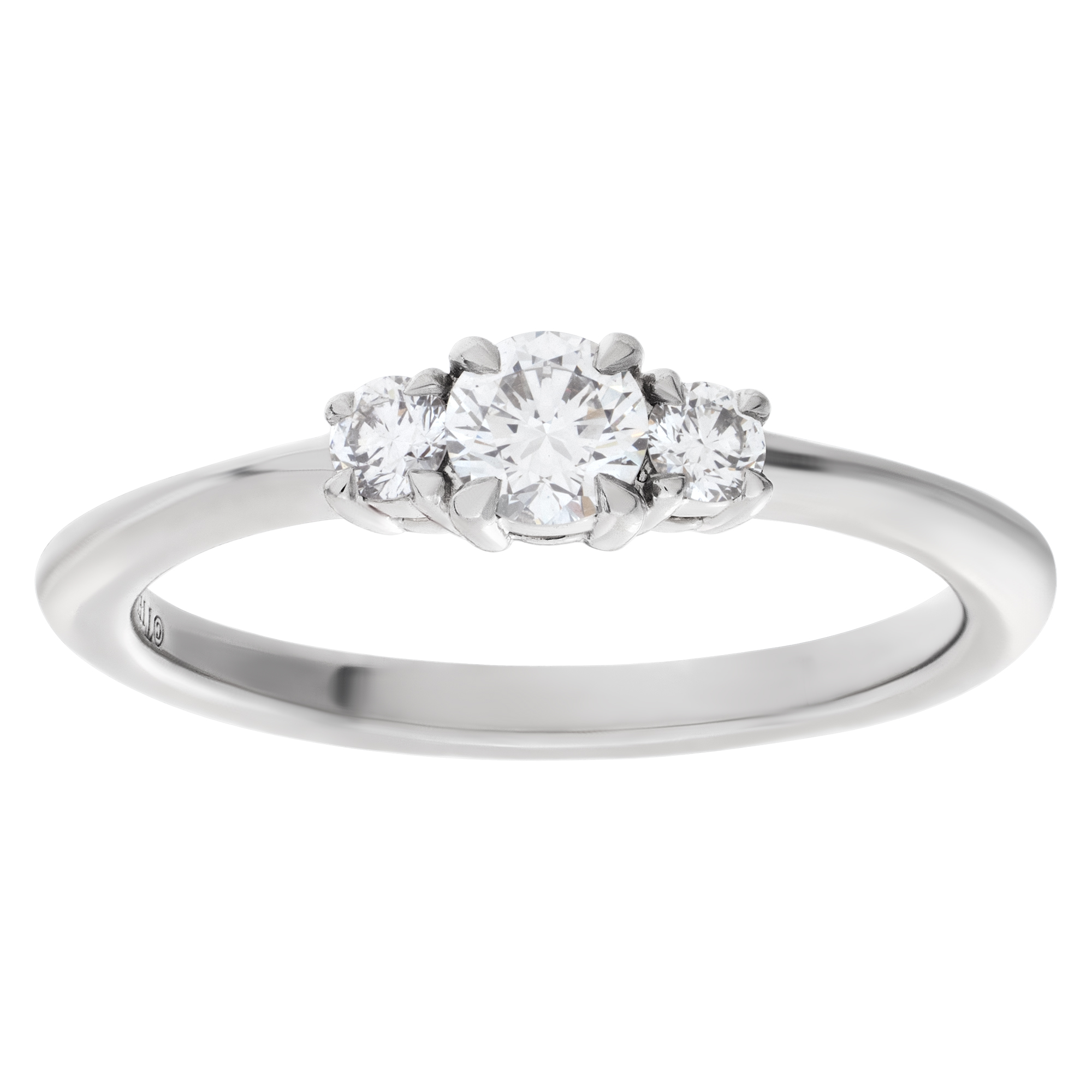 Tiffany & Co. 3 Stone Diamond Ring in Platinum image 1