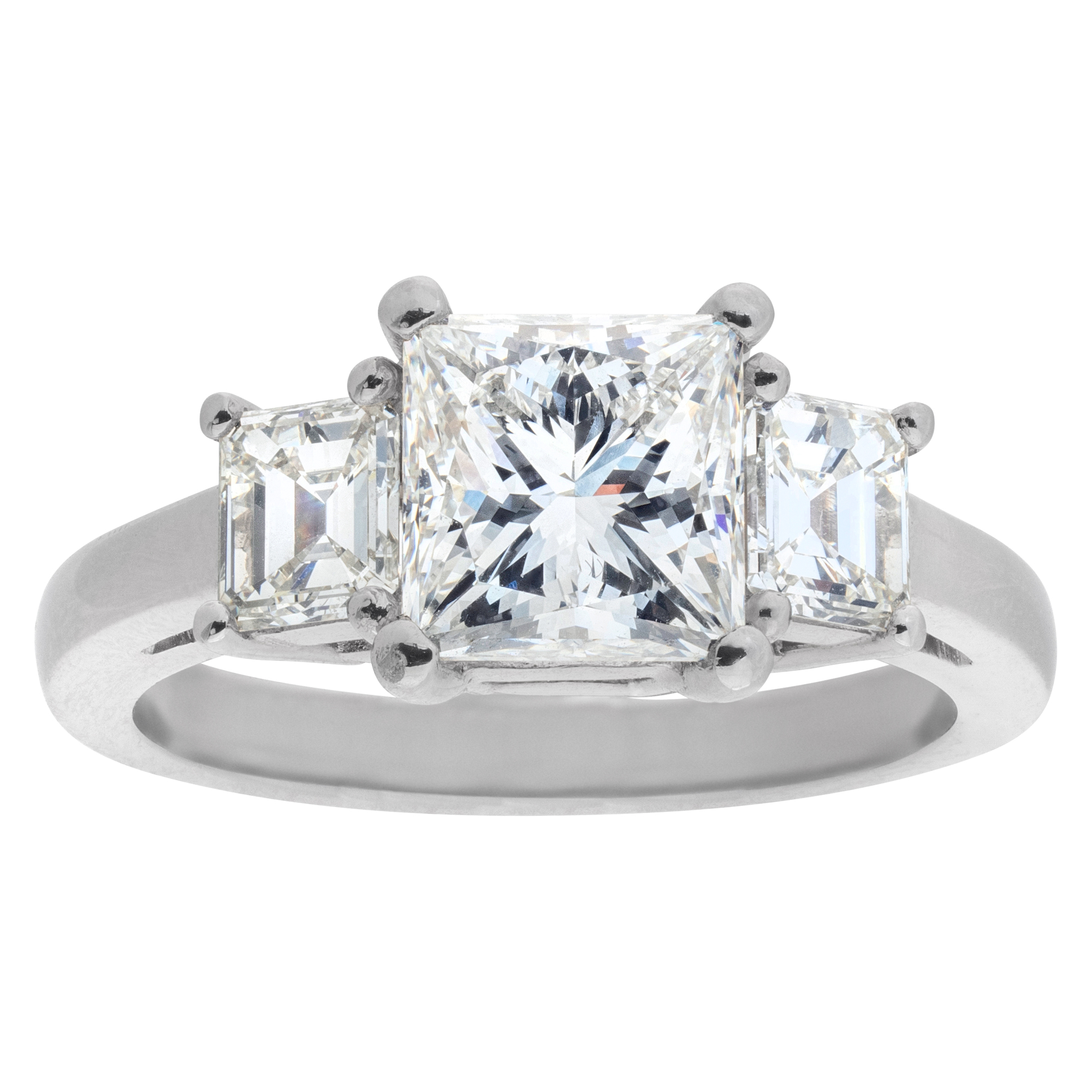 GIA certified square modified brilliant cut diamond 2.03 carat (G color,VS1 clarity) ring image 1
