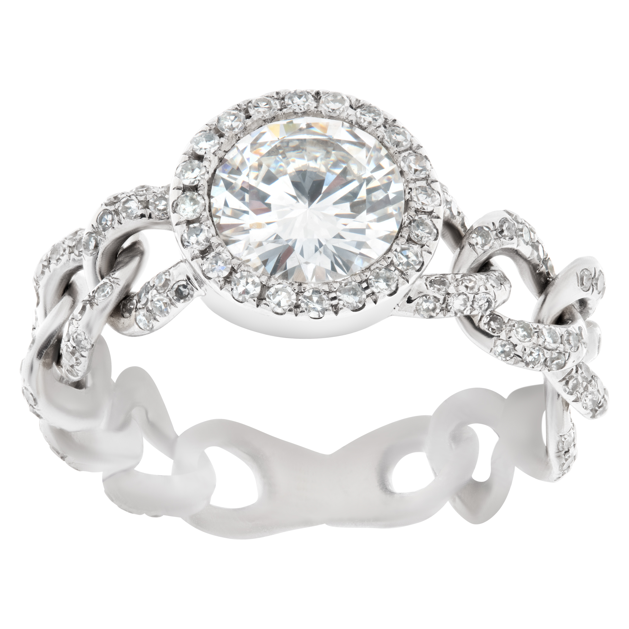 GIA certified round brilliant cut diamond 1.17 carat (E color, VS2 clarity) ring image 1