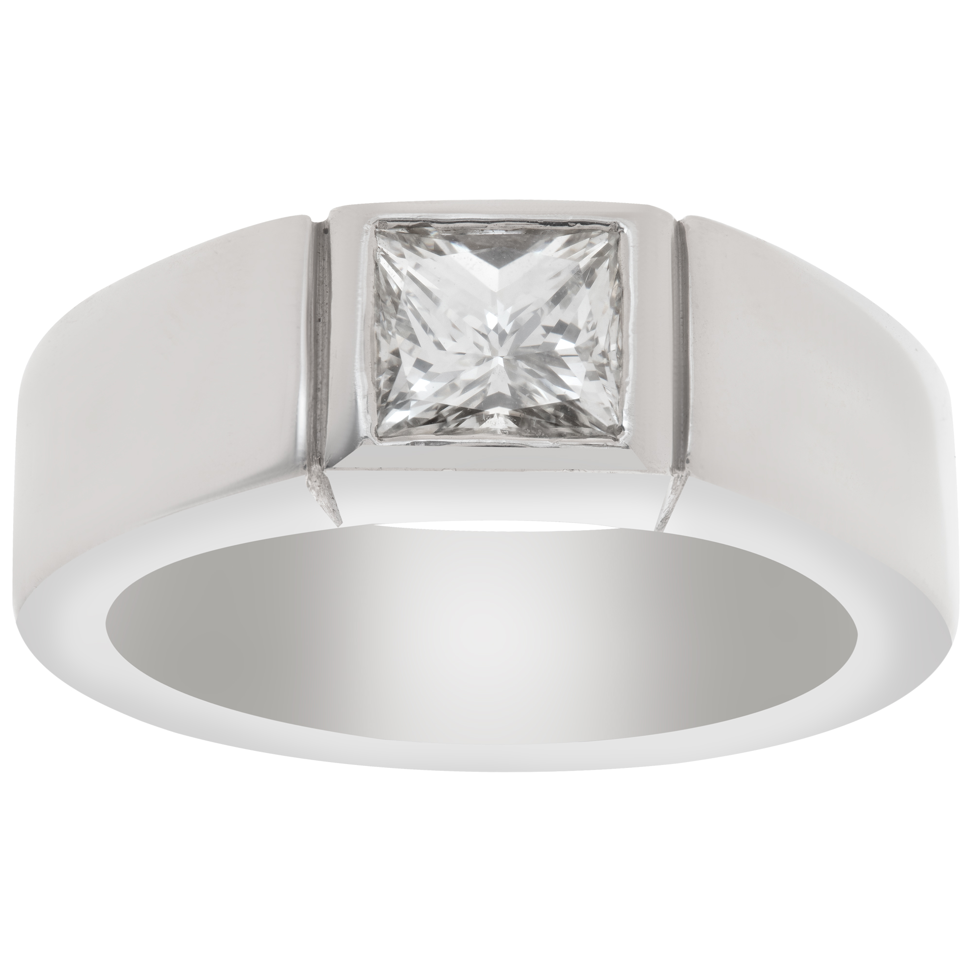 EGL certified princess cut diamond 1.03 carat (H color, VS1 clarity) ring image 1