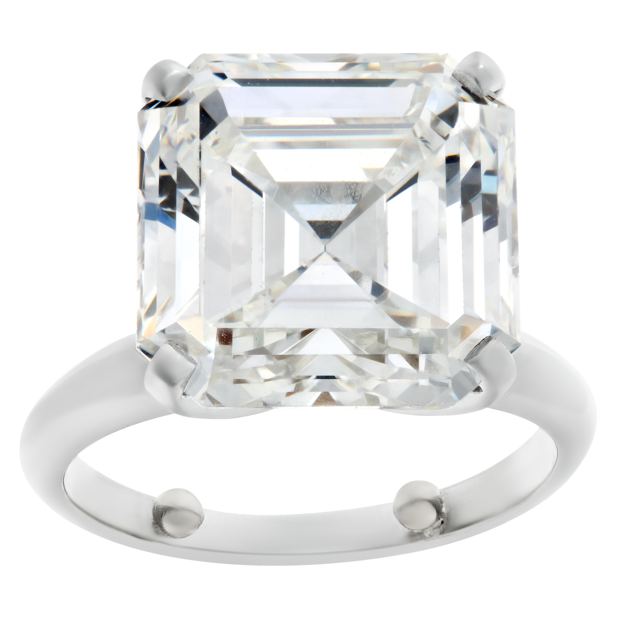 GIA certified asscher cut diamond 9.03 carat (G Color, Vs 1 Clarity) ring image 1