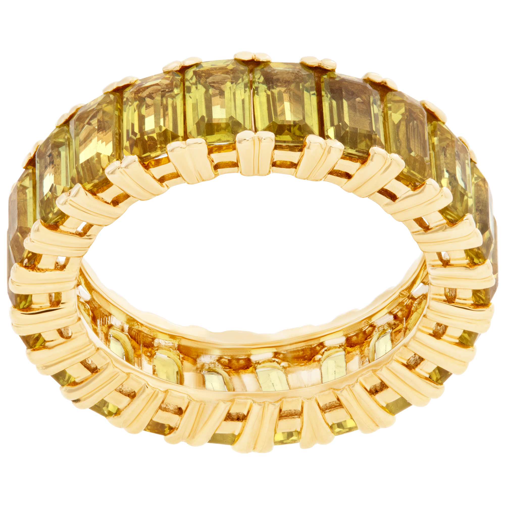 Yellow Sapphire eternity band set in 14k yellow gold image 1