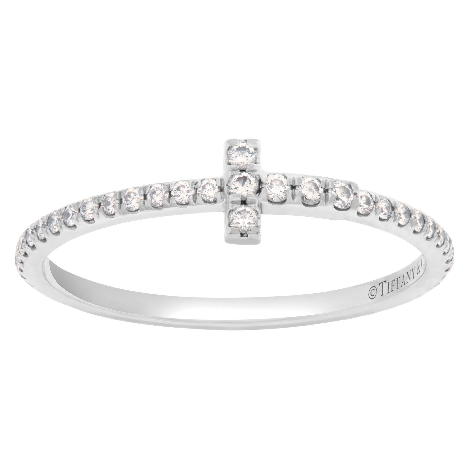 Tiffany & Co.T diamond wire band ring in 18k white gold image 1