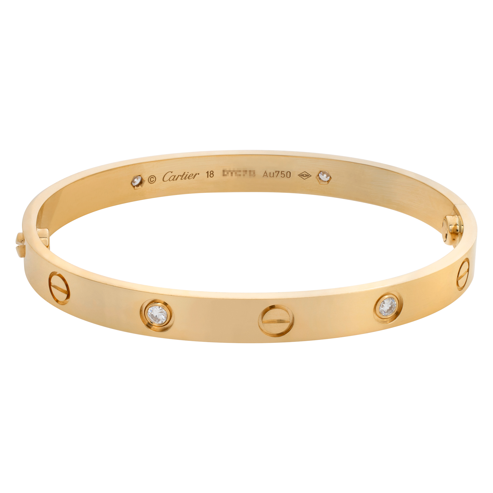 Cartier Love bracelet 18k yellow gold with 4 diamonds image 1