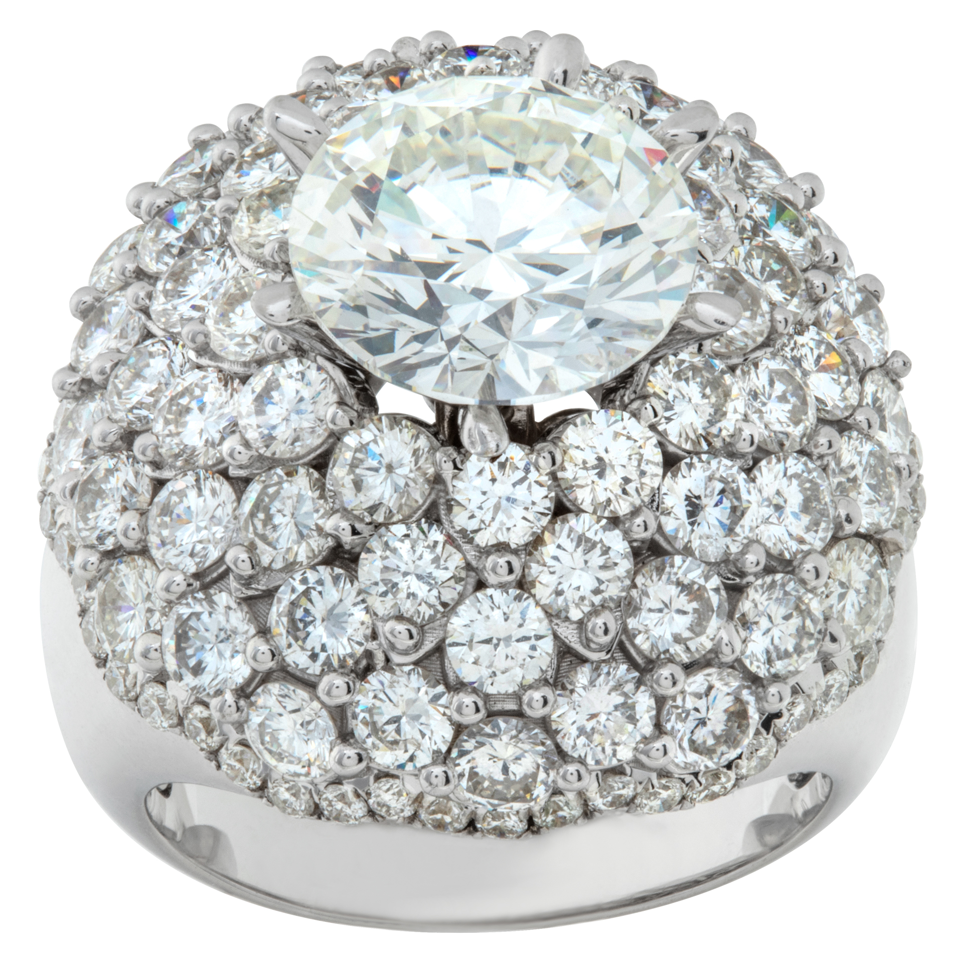 GIA certified 3.77 carat round brilliant cut diamond, I color- VS2 clarity. image 1