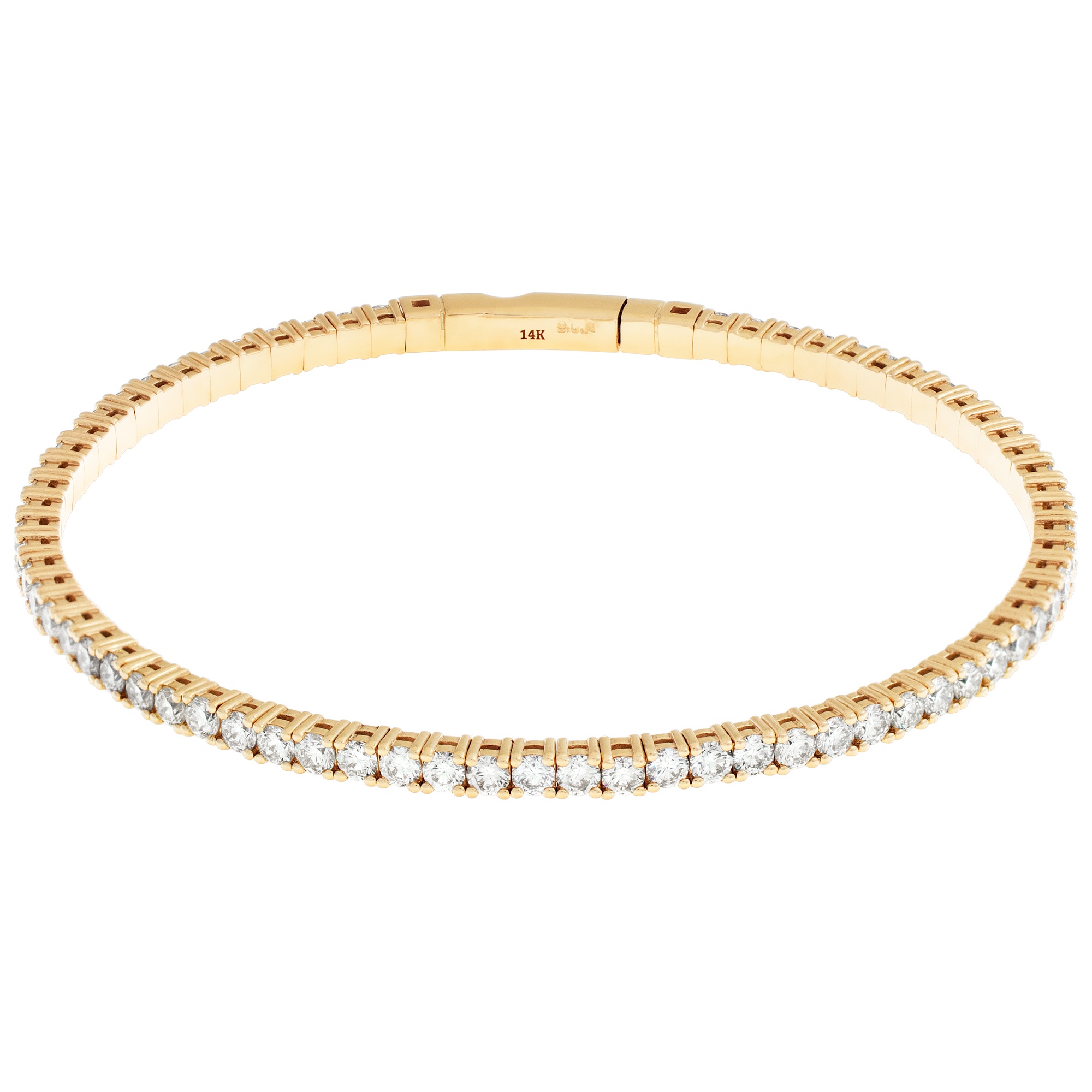 Diamond Bracelet in 14k gold with 3.95 carats in diamonds image 1