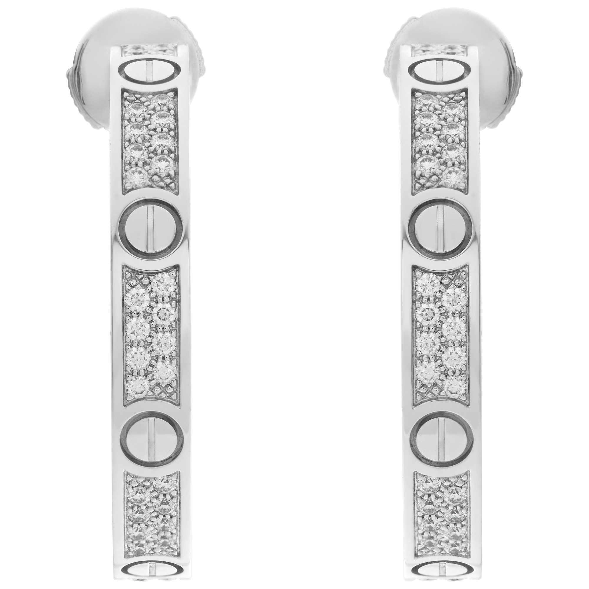 Cartier LOVE hoop earrings with diamonds. image 1