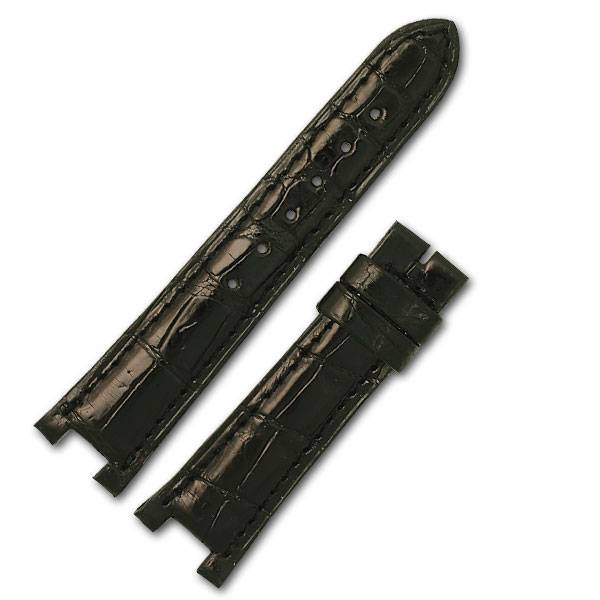 Jaeger LeCoultre black alligator strap 16mm x 14mm on buckle end