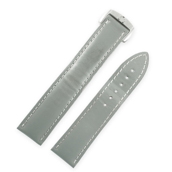 Omega gray leather strap. (18x16)