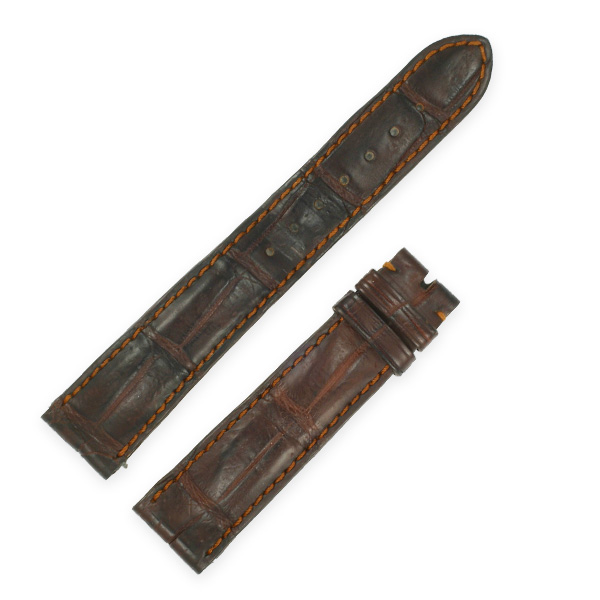 Dubey & Schalden brand used brown crocodile strap. (19mm x 16mm)