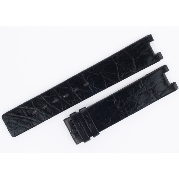 Jaeger LeCoultre shiny black crocodile strap ( 17x17)