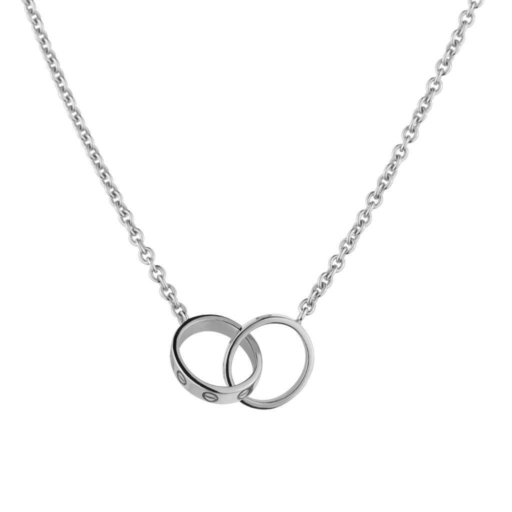 Cartier love necklace in 18k white gold