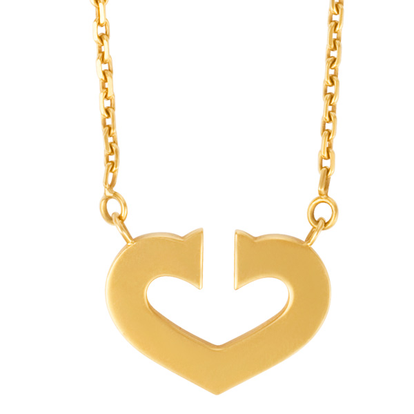 Heart of Cartier pendant in 18k on a 16" long chain