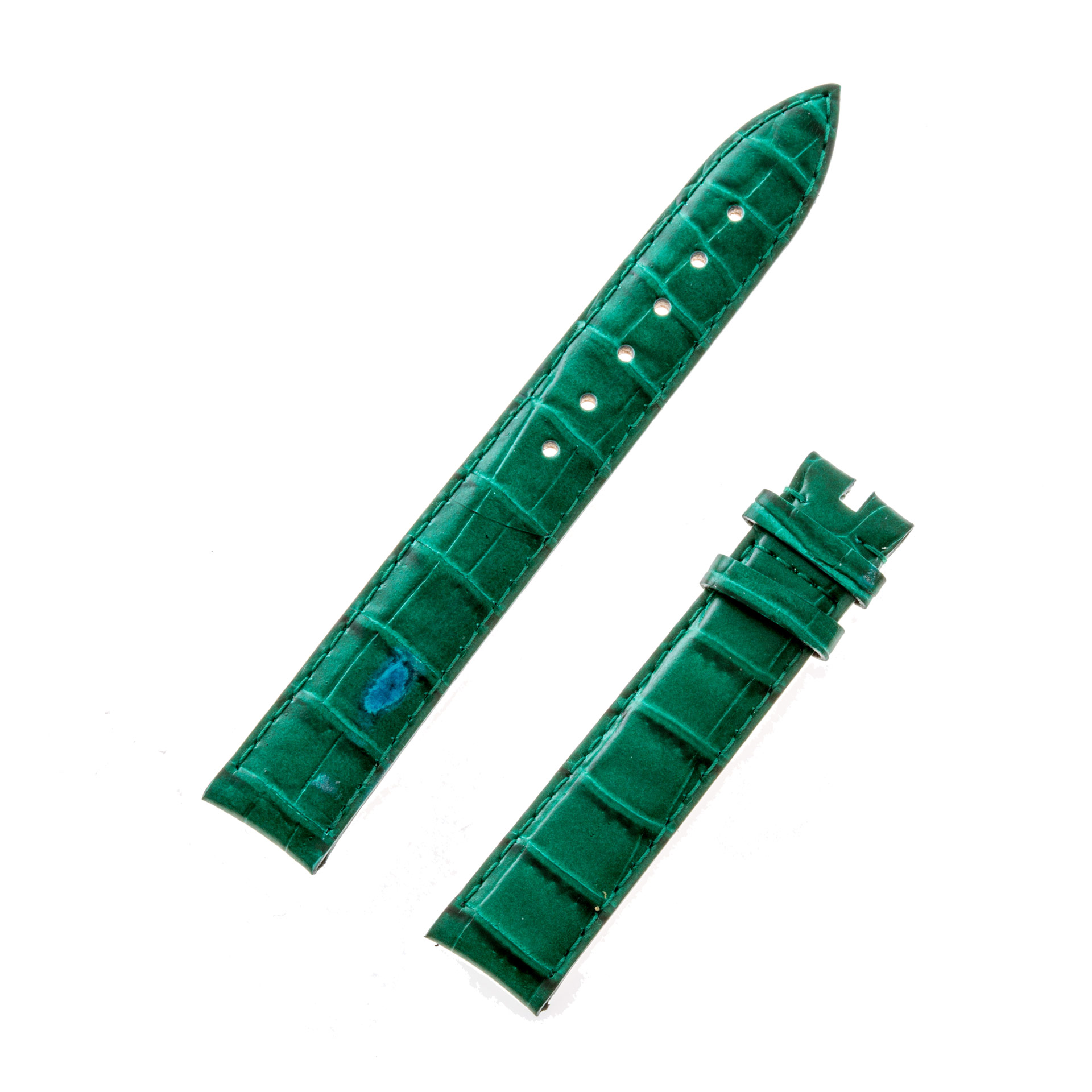 Chopard green alligator leather strap for Be Happy for tang buckle 15mm x 14mm