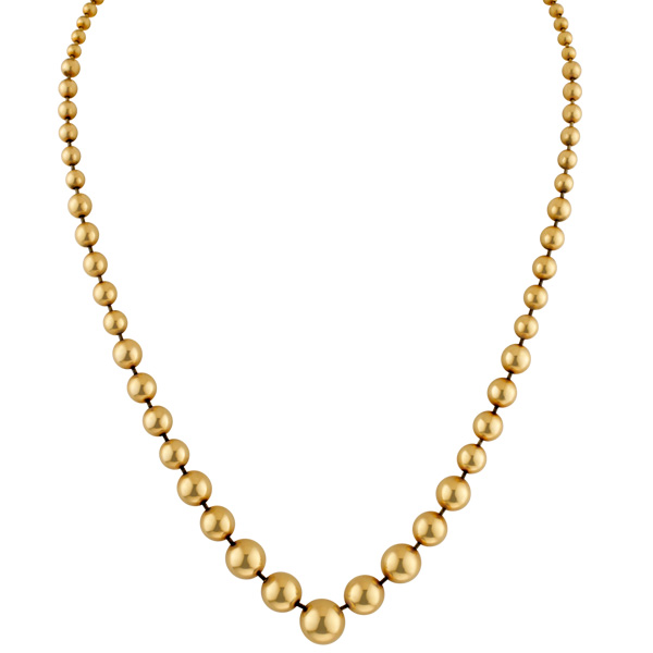 Cartier bead necklace in 18k