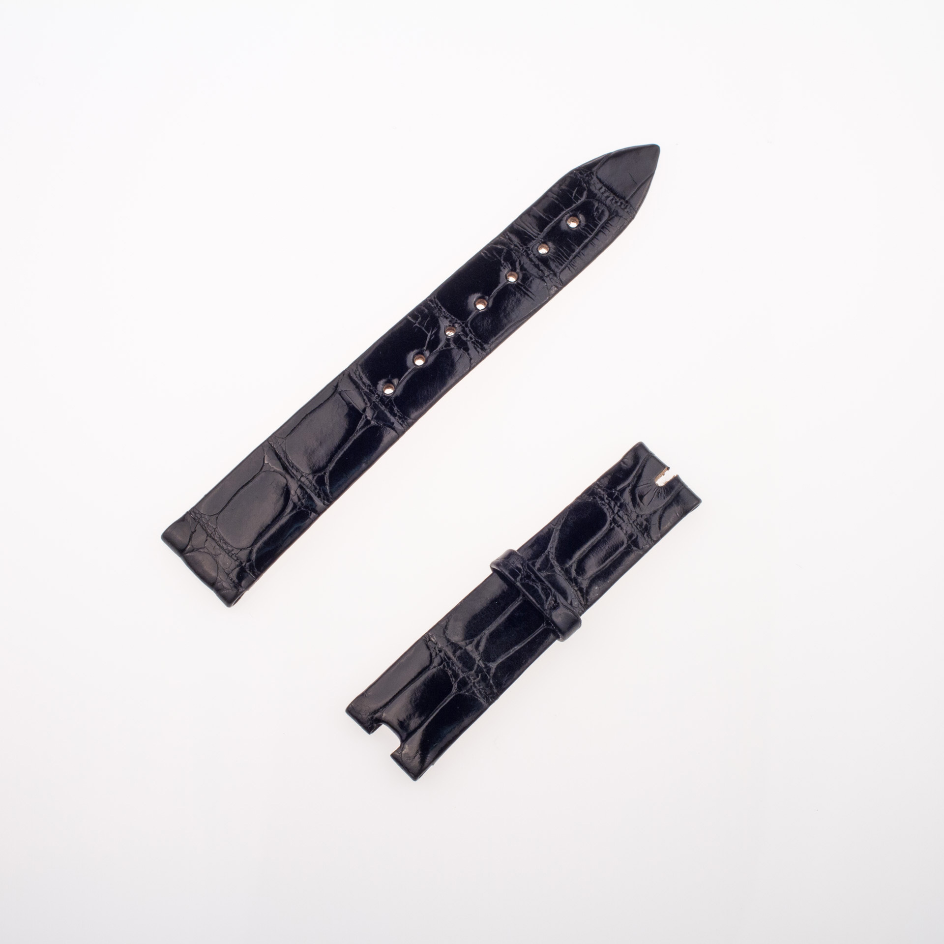 Black Breguet alligator strap (16x14mm)