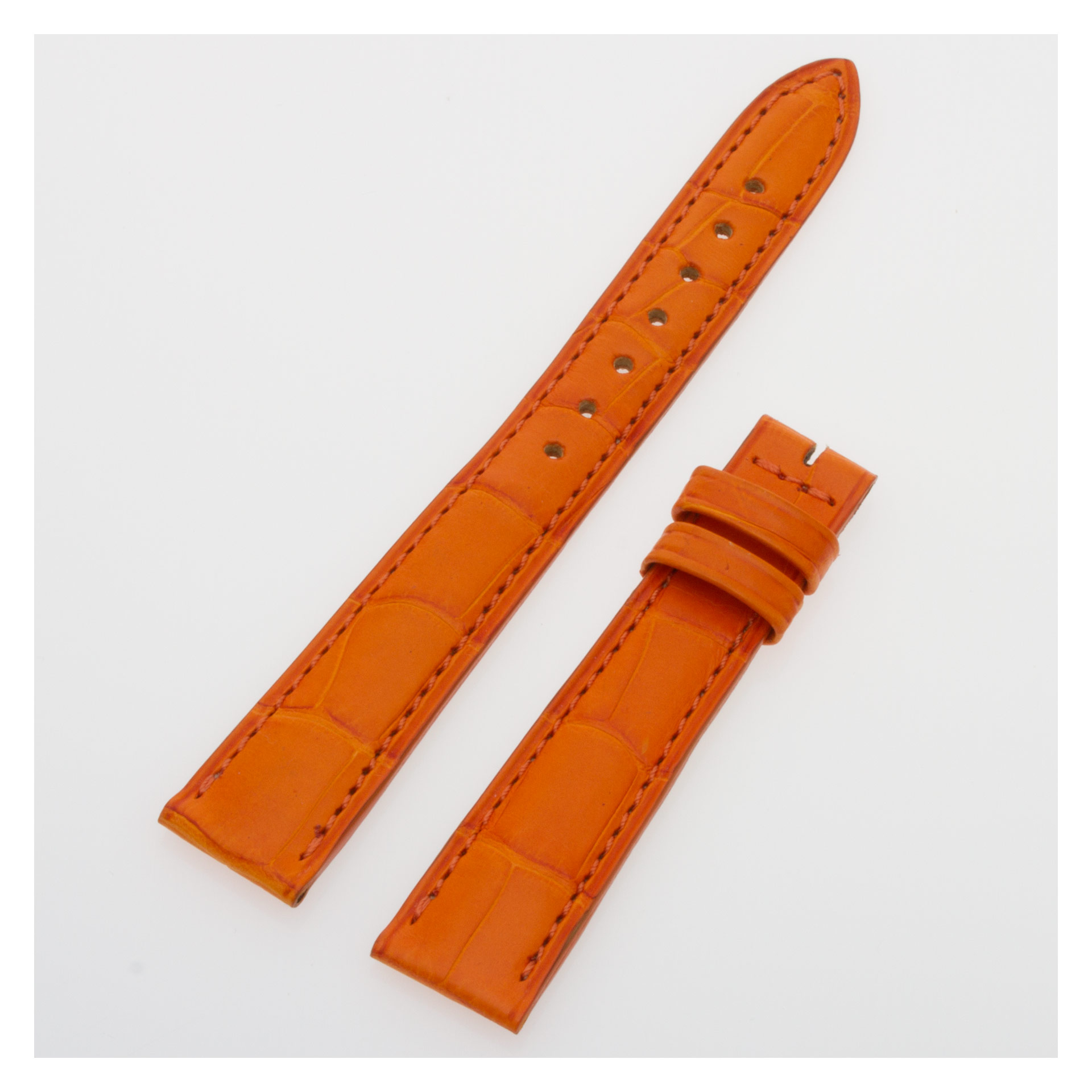 Jaeger-LeCoultre orange matte alligator strap (14x12)