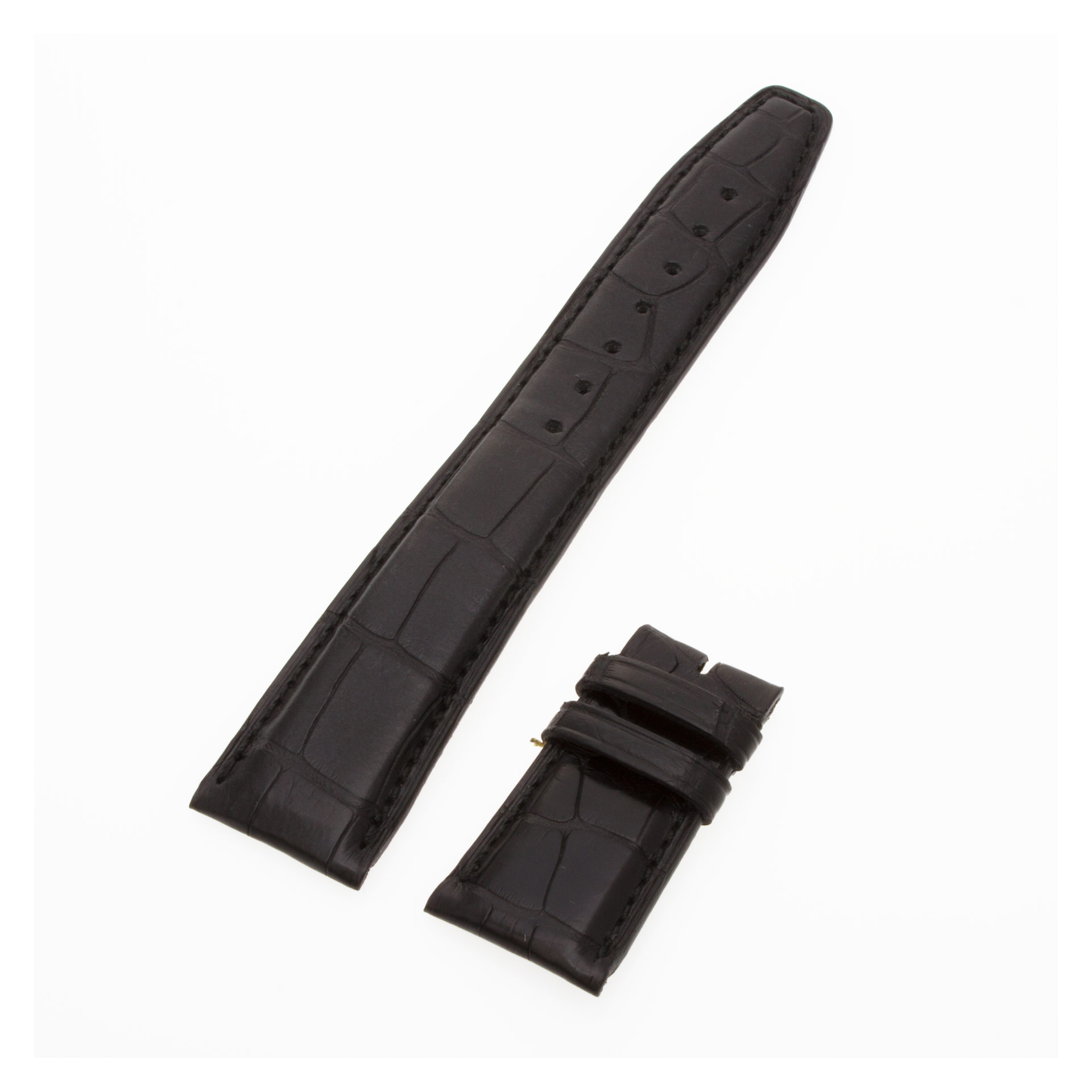 IWC matte black alligator strap (22x19)