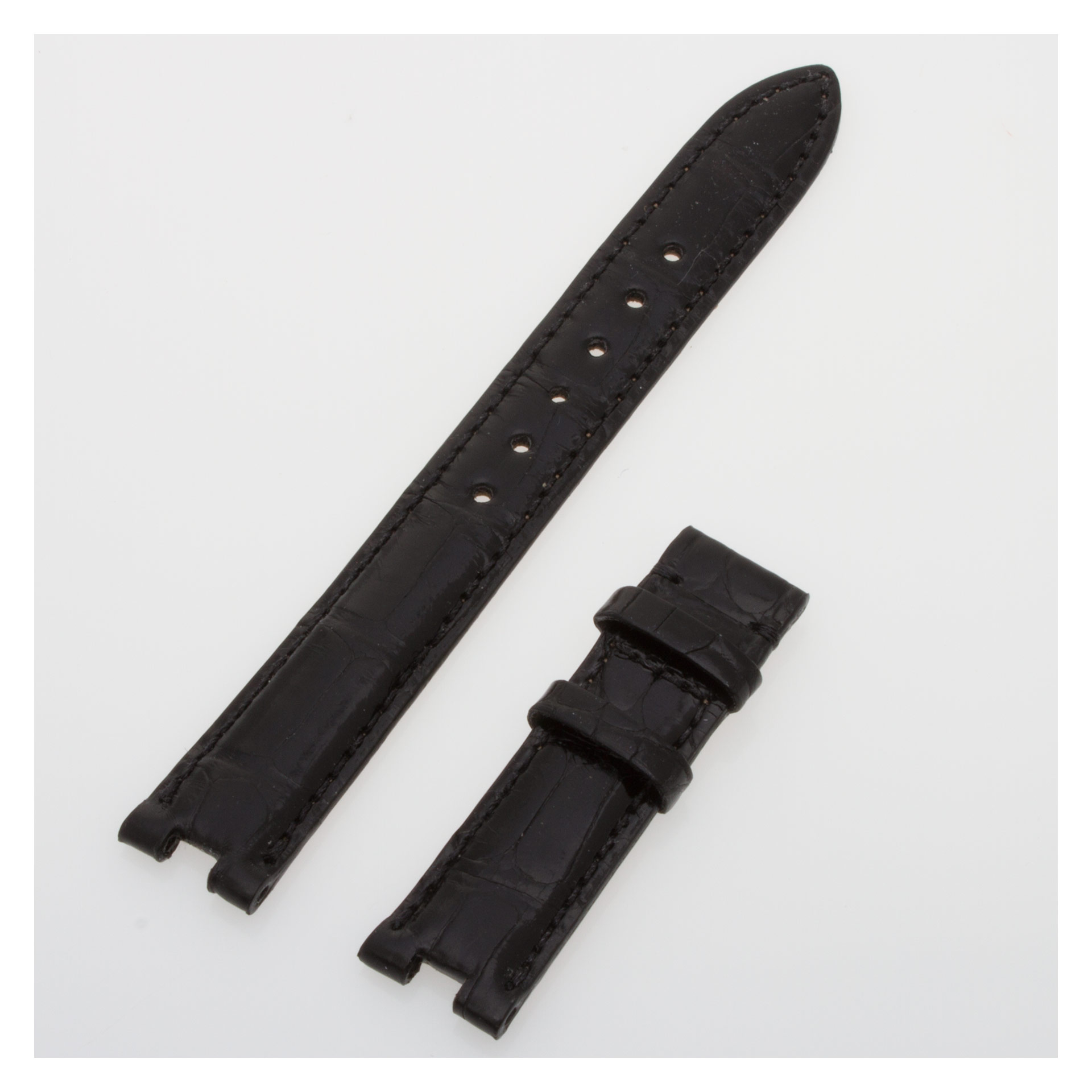 Concord black shiny alligator strap (15 x 14)