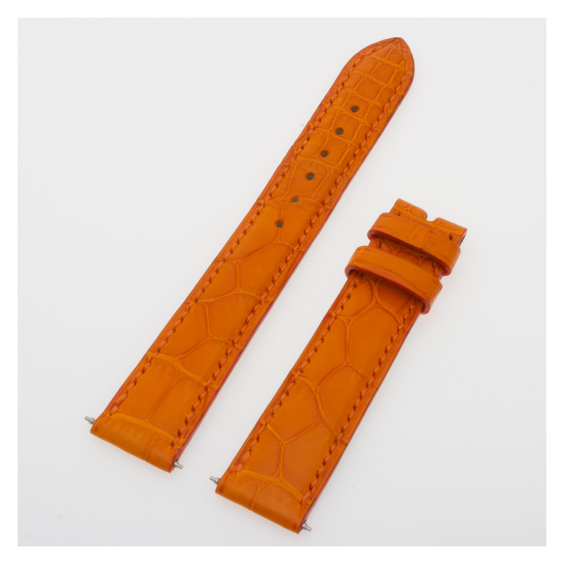 Chopard bright orange alligator strap (16 x 14)