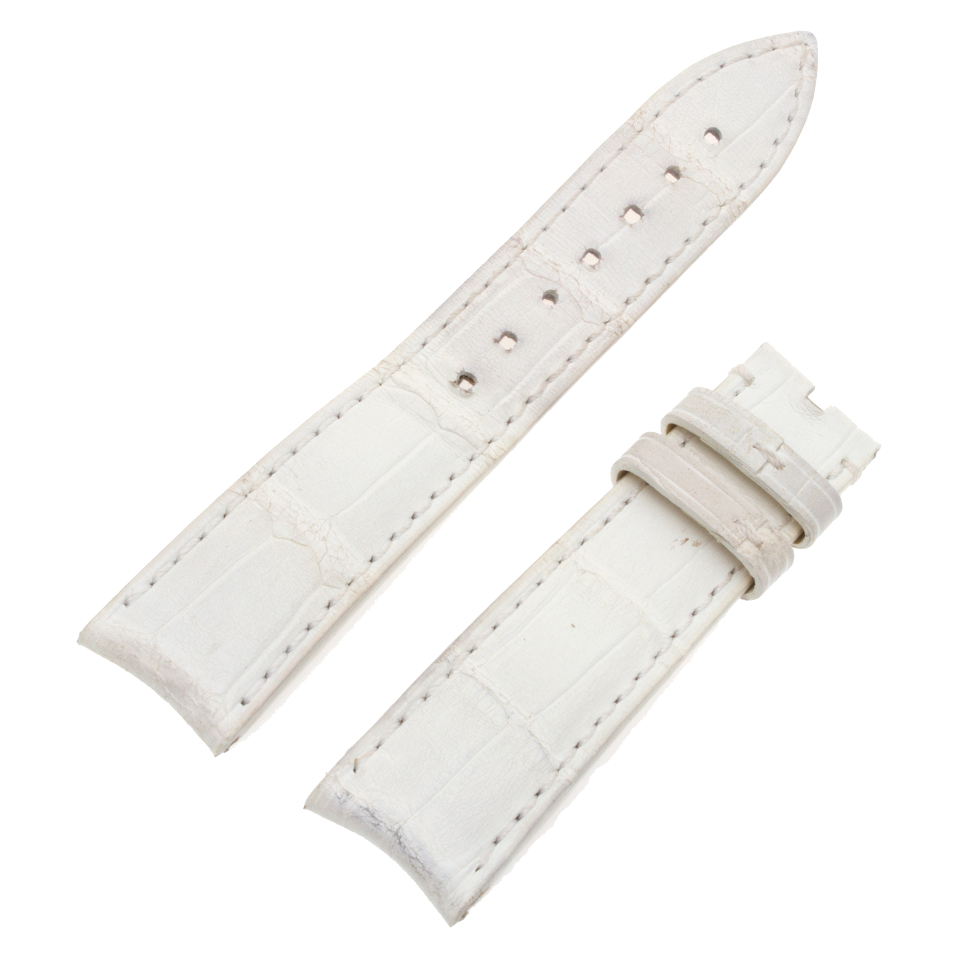 Backes & Strauss white alligator strap (18x16)