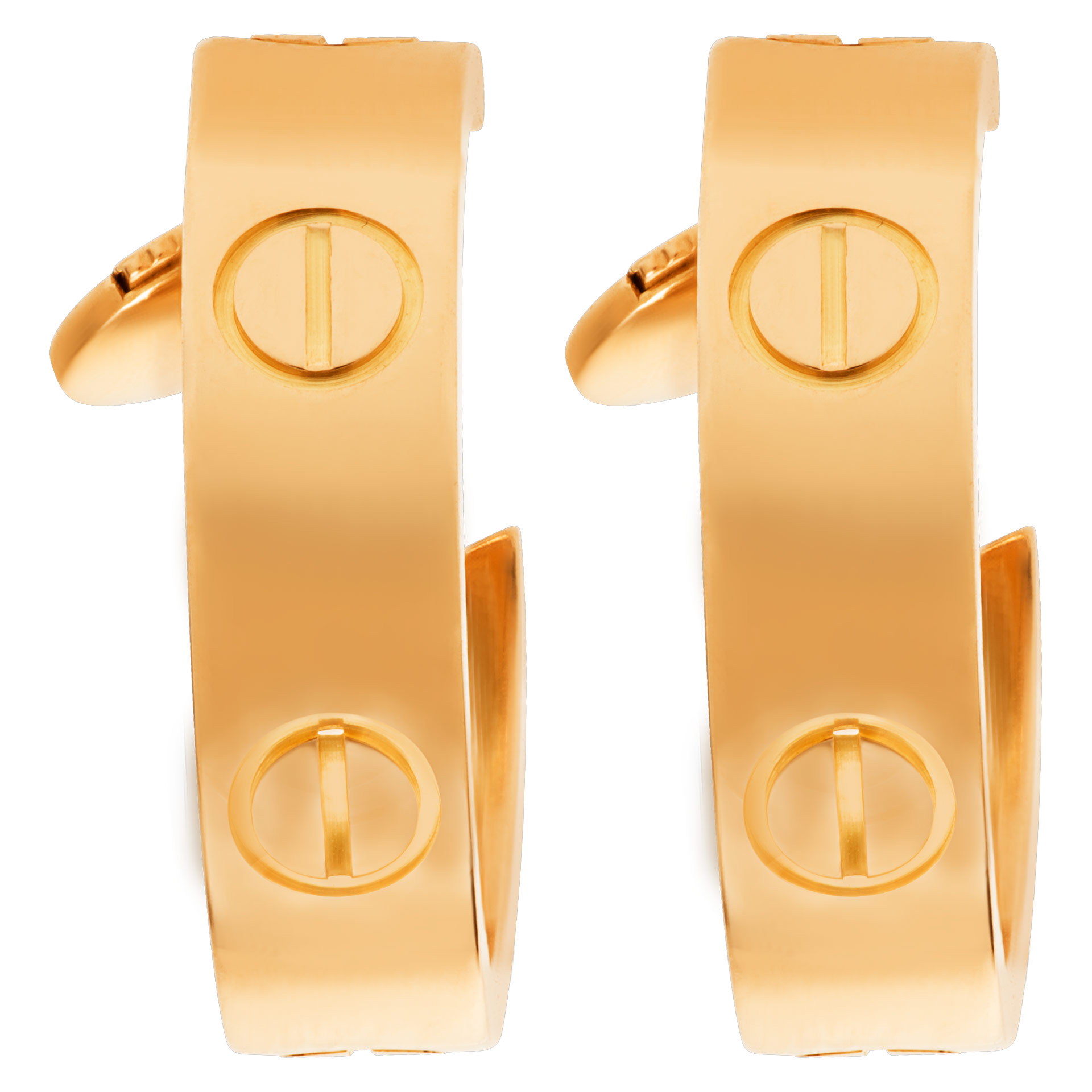 Cartier love hoop earrings in 18k