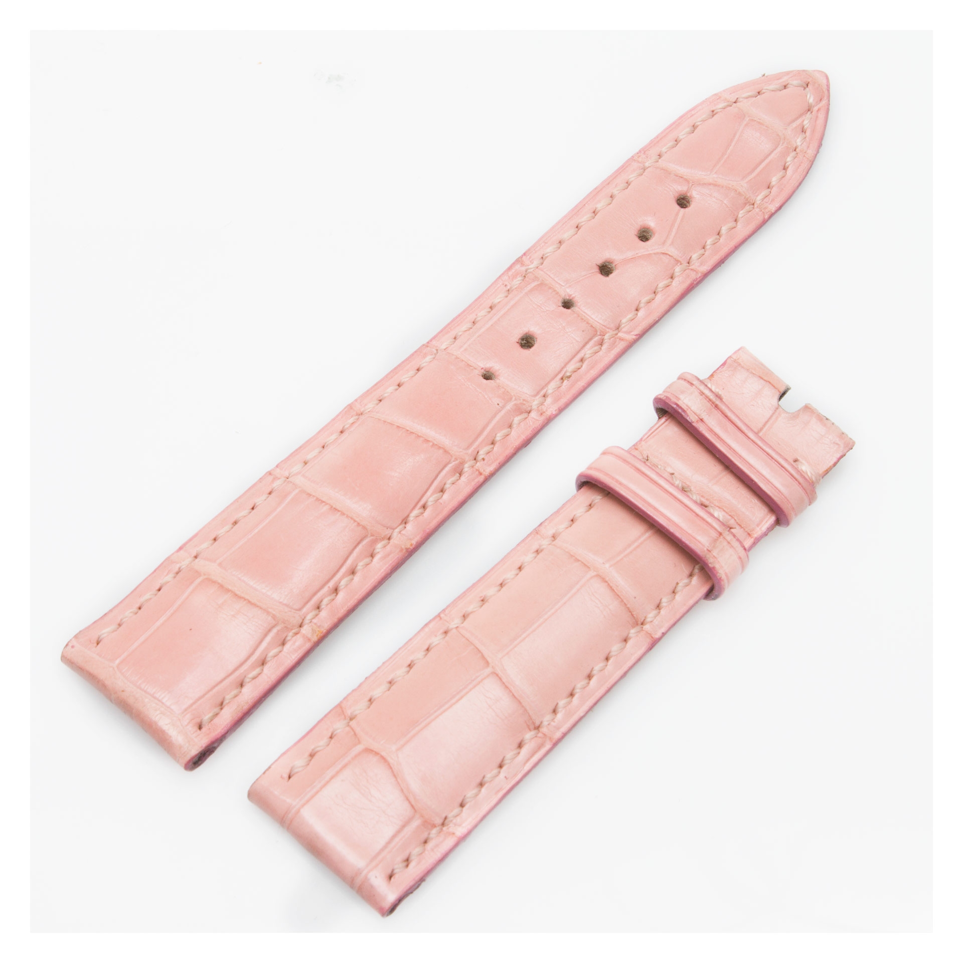 Chopard baby pink alligator strap (19mm x 16mm)