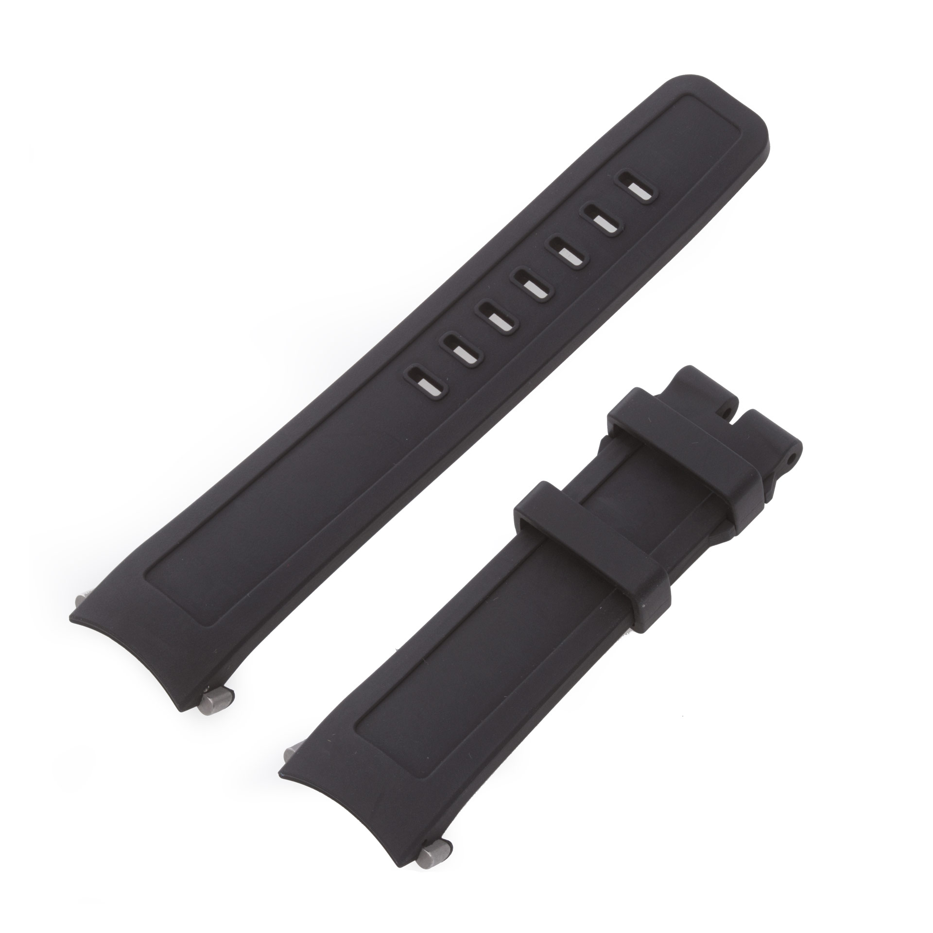IWC black rubber strap for tang buckle. 22mm x 20mm