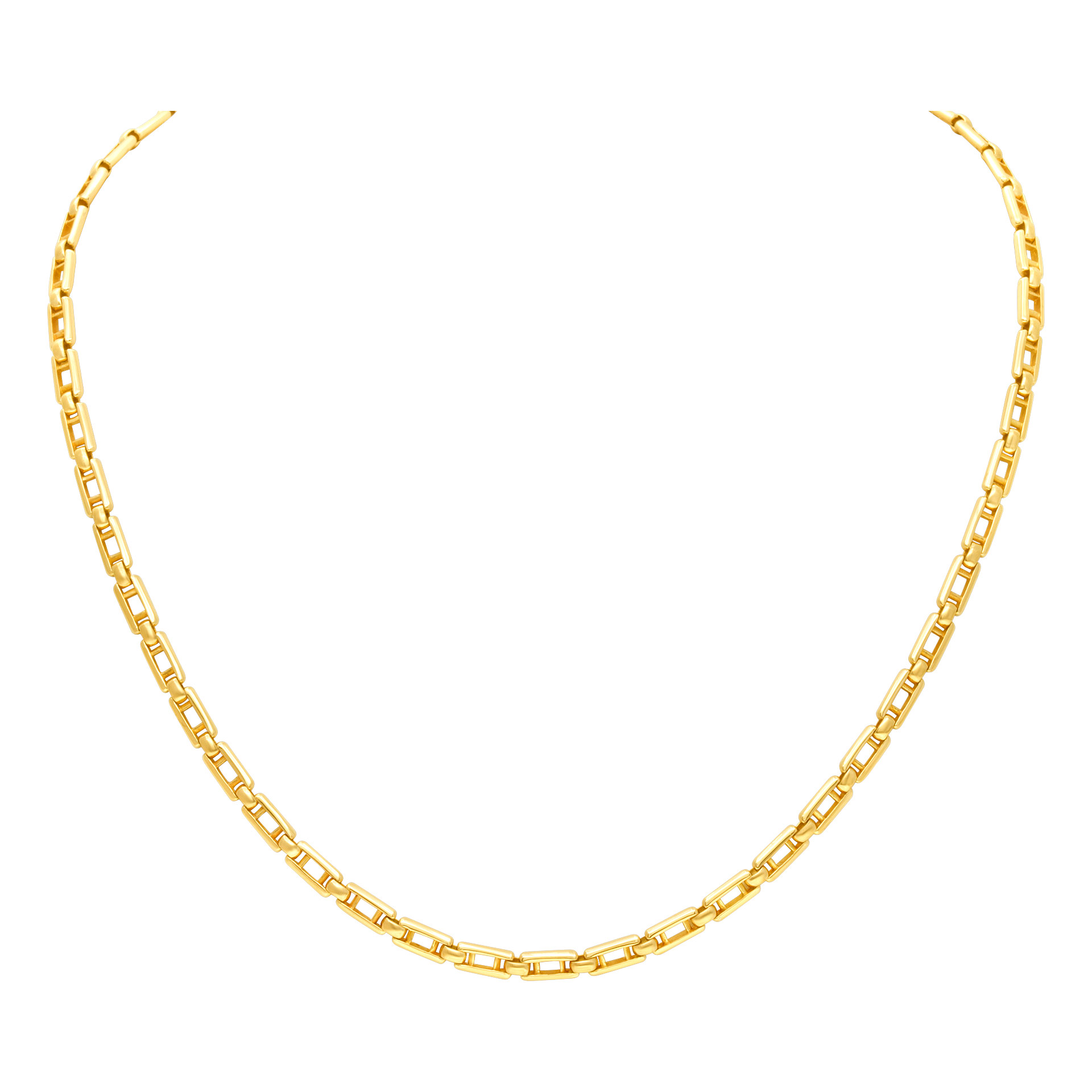 Cartier link necklace in 18k yellow gold. Length- 18" inches.