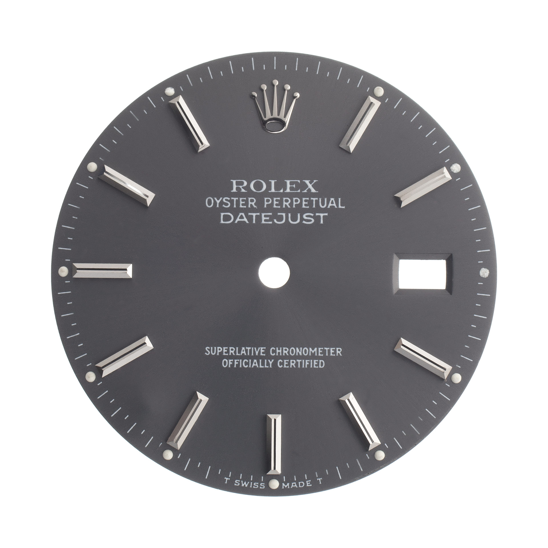 Rolex Datejust grey stick dial