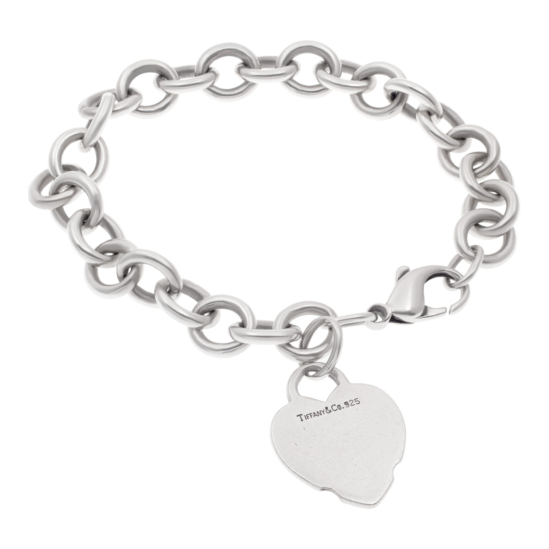 Tiffany & Co heart chain bracelet in sterling silver