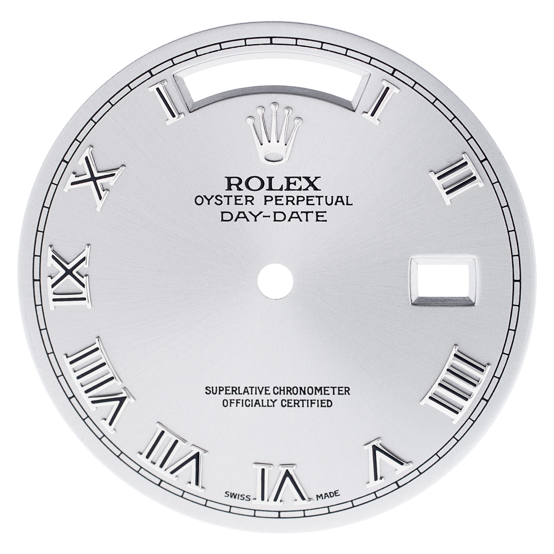 Rolex Day-date silver roman numeral dial
