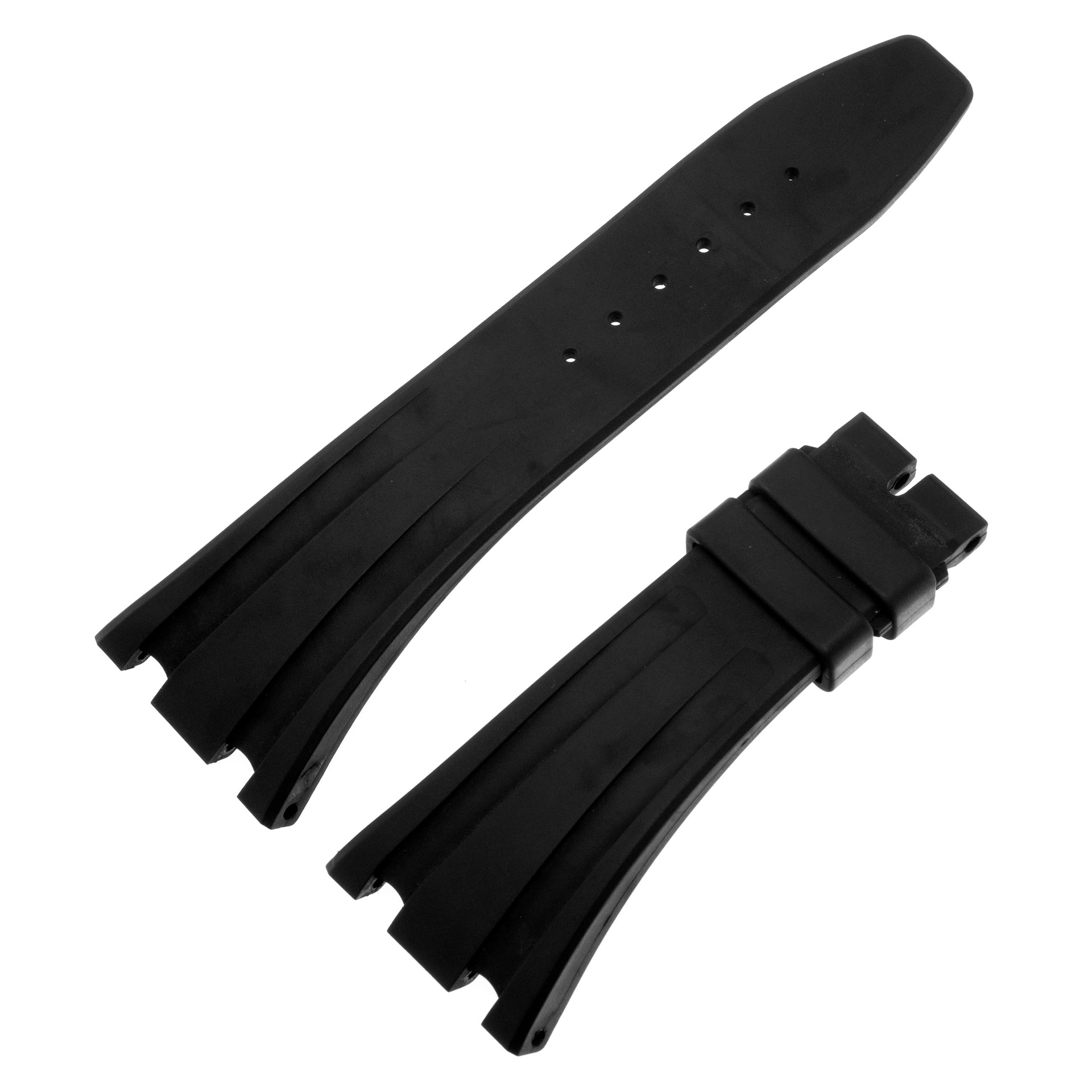 Audemars Piguet rubber strap for Rubberclad 28mm x 18mm, 4.25" long piece x 2.25" short piece