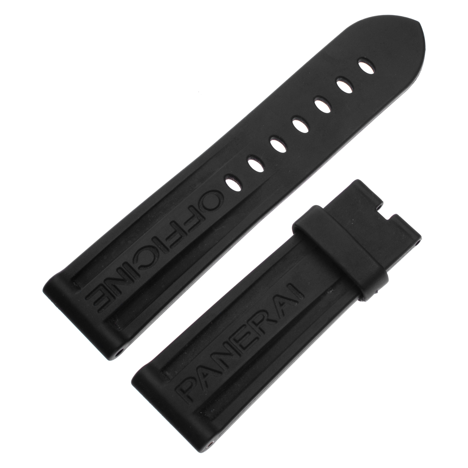 Panerai Officine black rubber strap (24mm x 20mm)