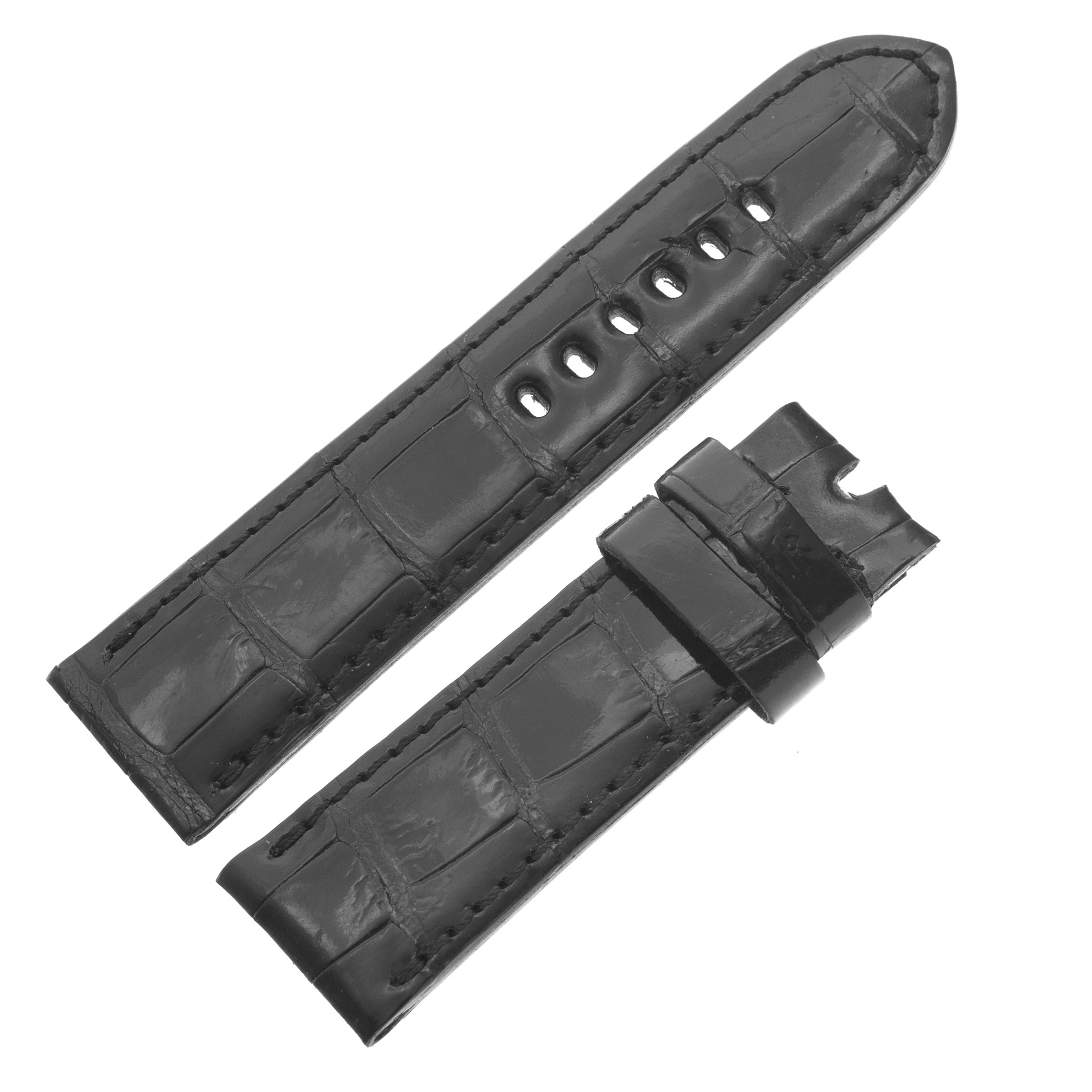 Panerai shiny black alligator strap (25mm x 22.5mm)