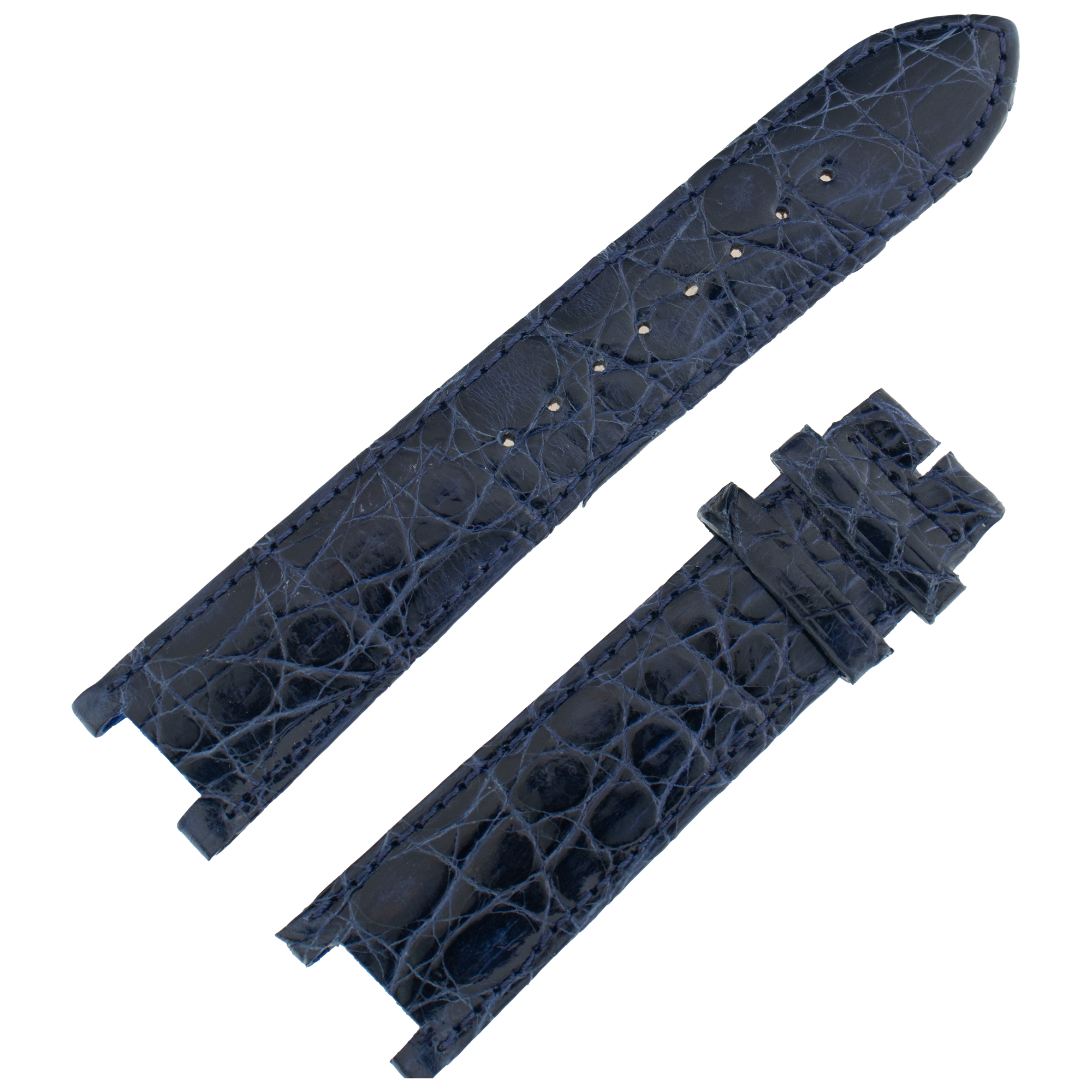 DeBeer Paris Navy Blue Crocodile Strap for Cartier Pasha  (20x18)