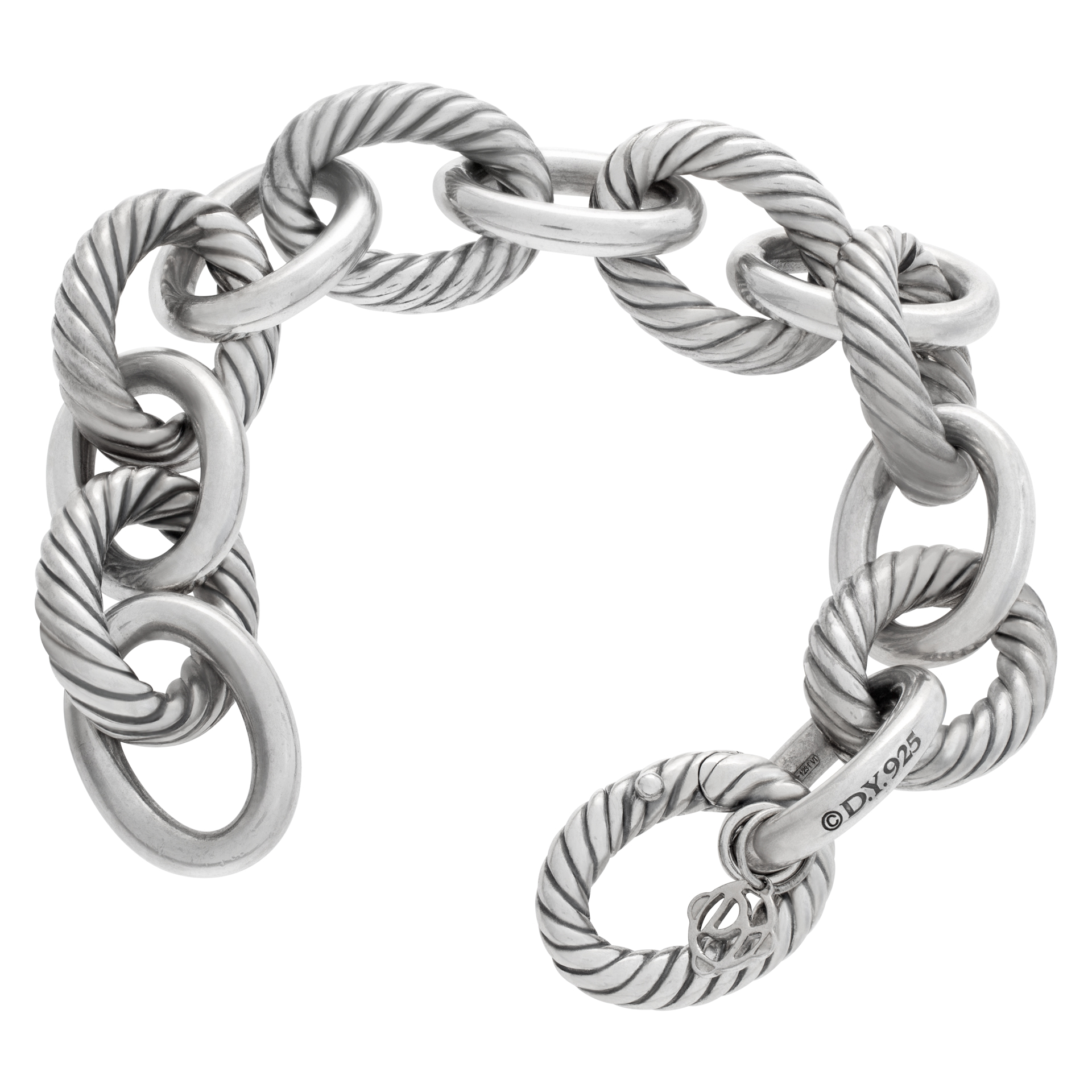 David Yurman XL Oval link sterling silver bracelet