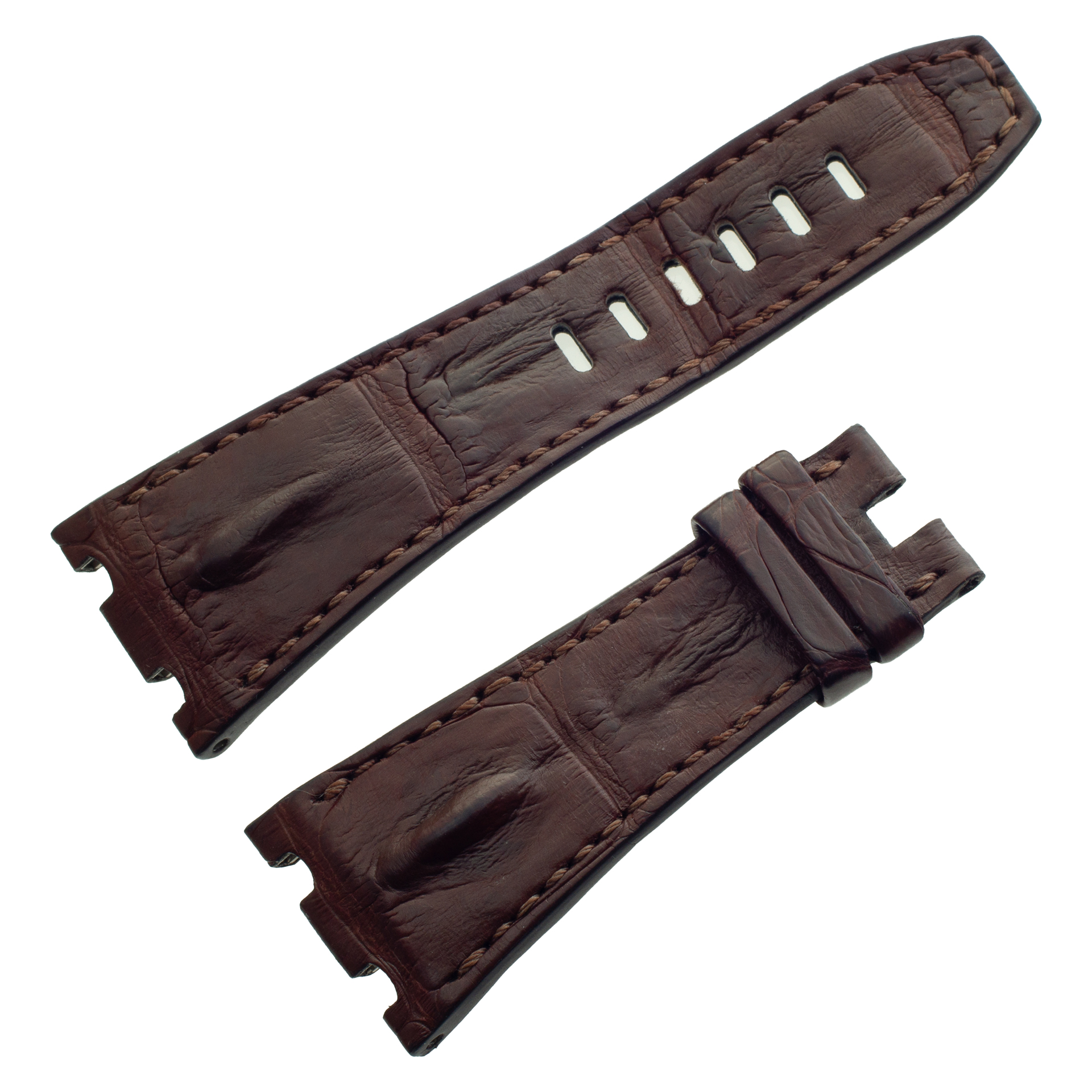 Audemars Piguet Royal Oak Chronograph Hornback brown leather strap, 28mm x 20mm