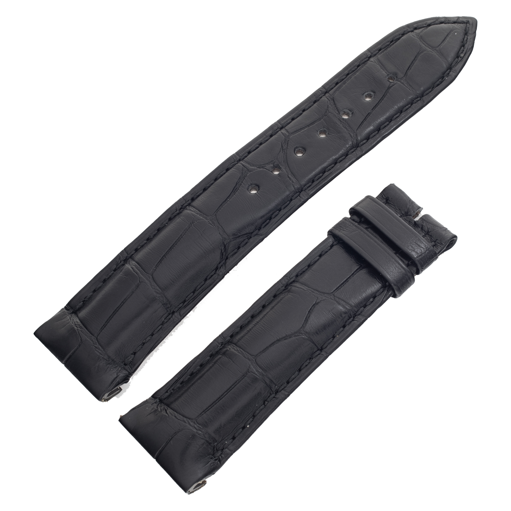 Ulysse Nardin Black Alligator strap (20mm x 18mm) for tang buckle