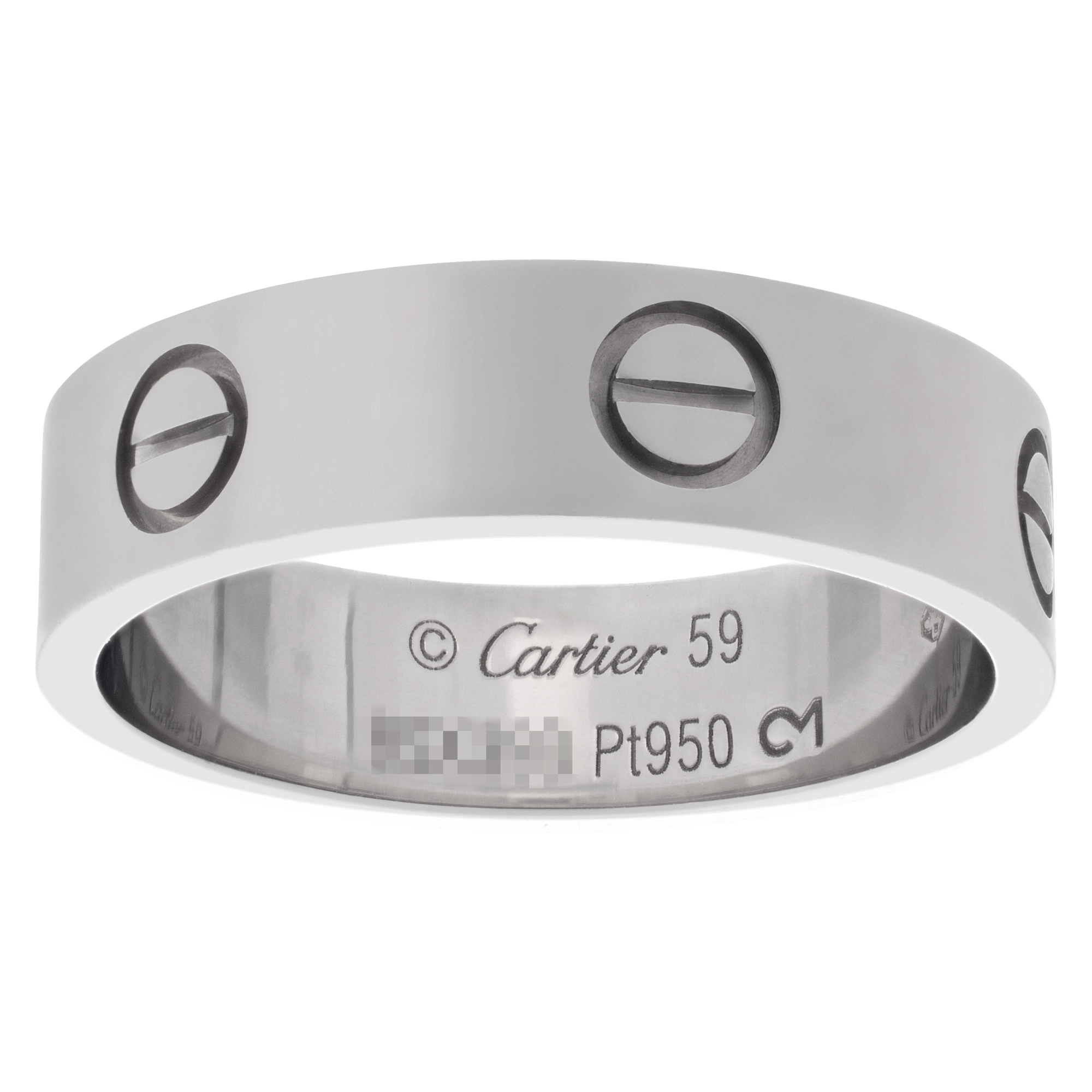 Cartier Love Ring in platinum. Size 59 (US size 9). (Default)