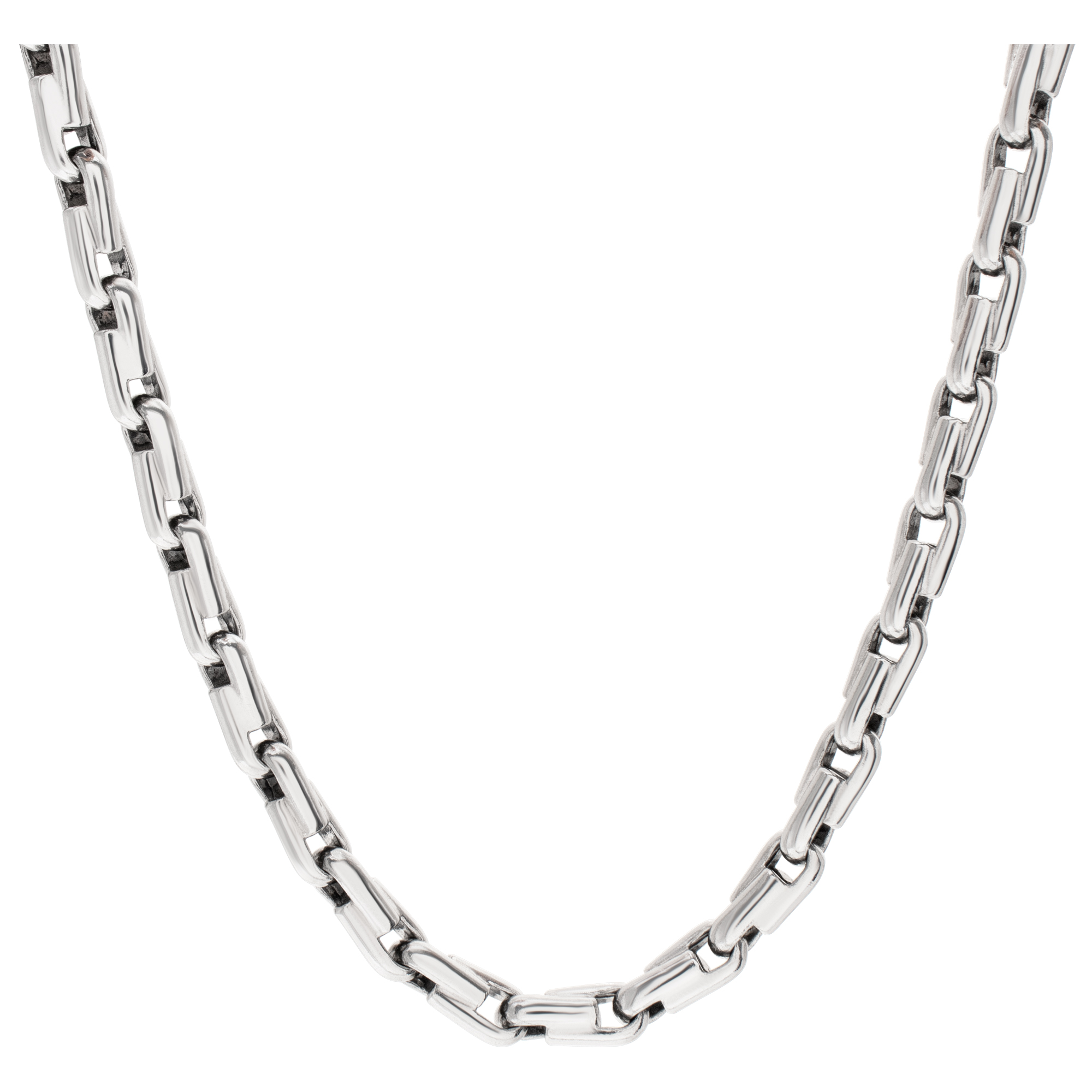 Made in Italy, 24 inches platinum link chain.5mm width.